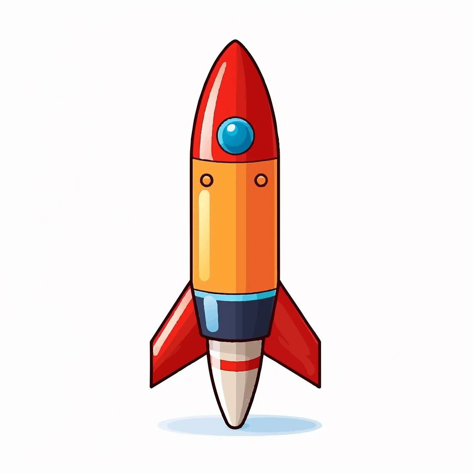 Cartoon Pencil Rocket Vector Illustration — free download from Dotvec