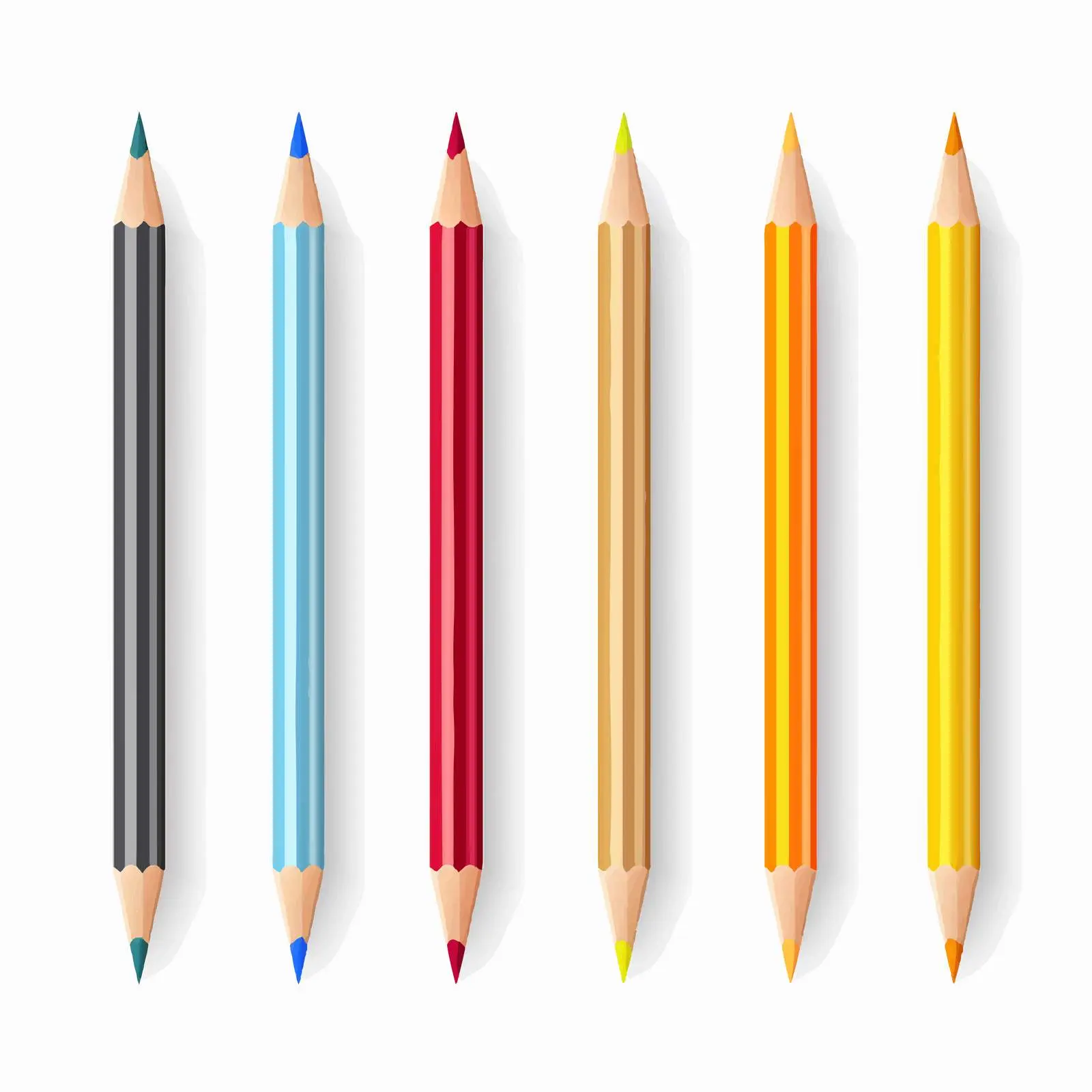 Pencil Vector Illustration on White Background — free download from Dotvec