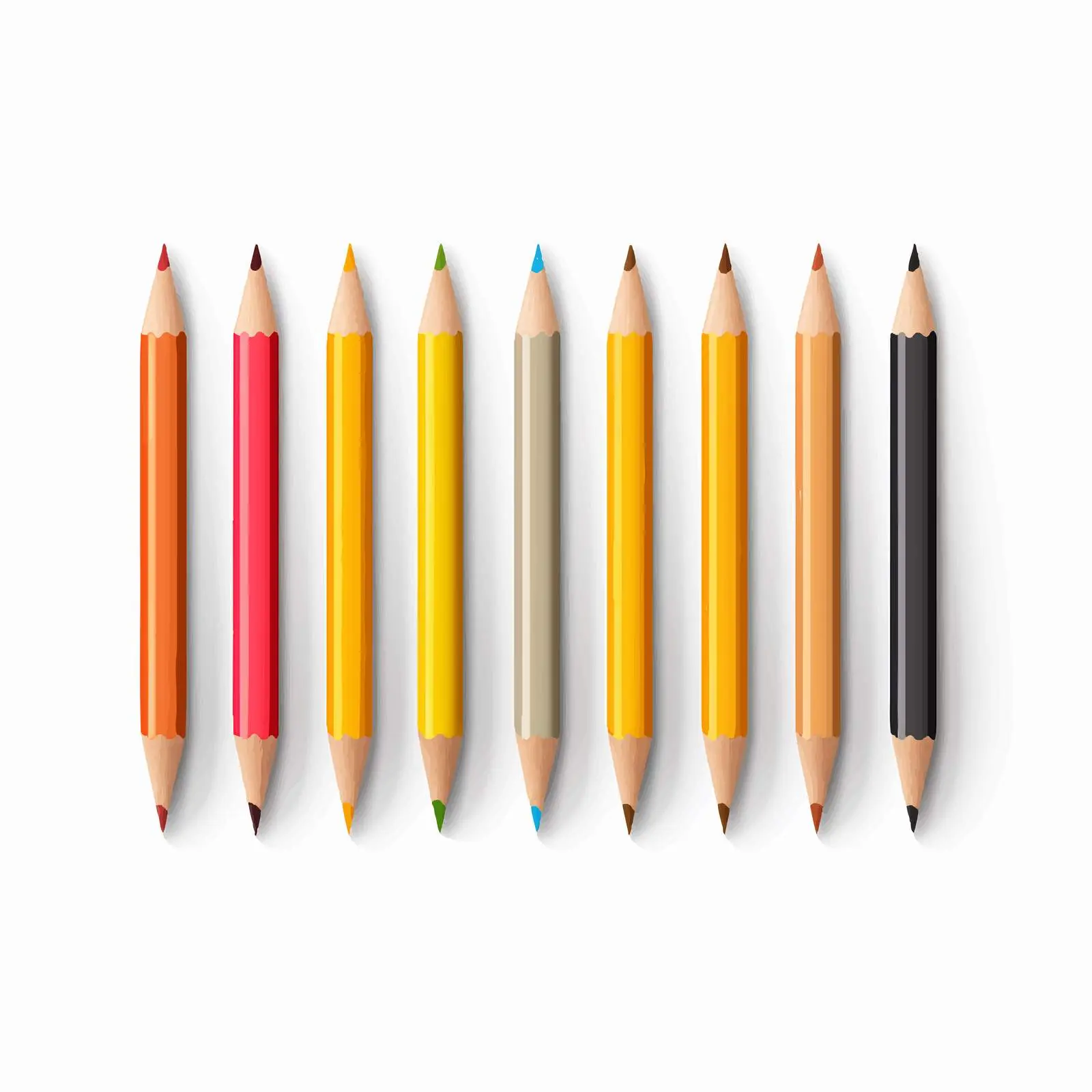 Top View Isolated Pencil Vector Illustration — free download from Dotvec