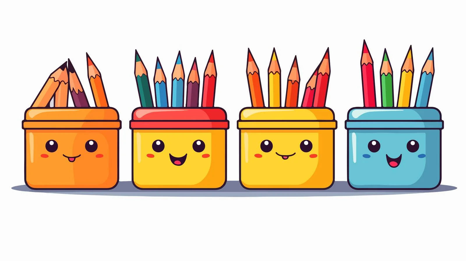 Cartoon Pencil Box — free download from Dotvec
