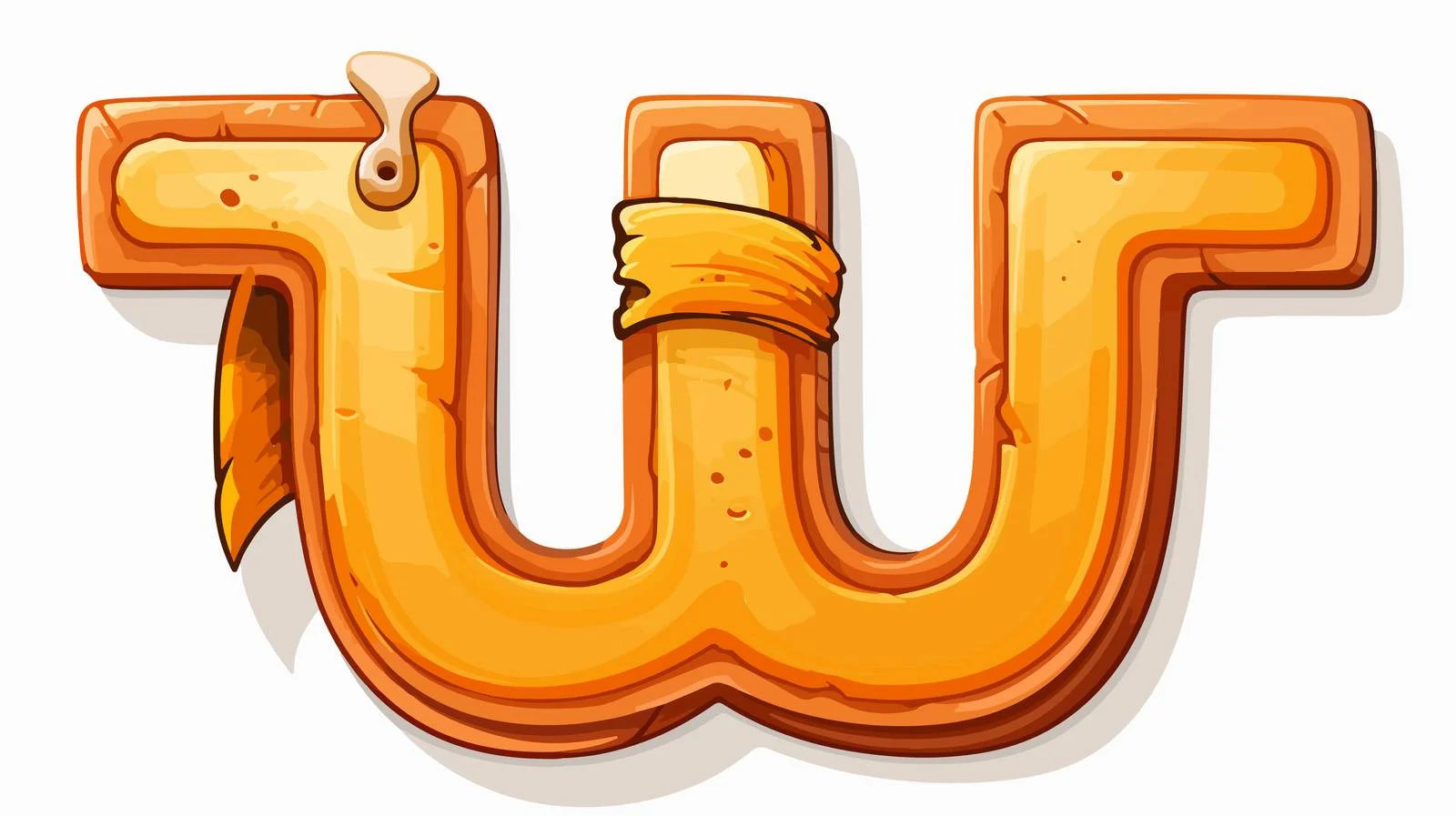 Educational Cartoon Pencil U Vector Illustration — free download from Dotvec