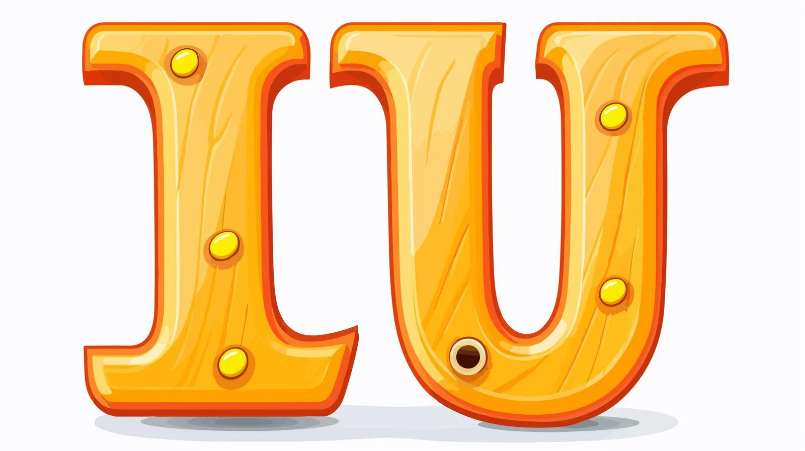 Cartoon Pencil Letter U Vector Illustration — free download from Dotvec