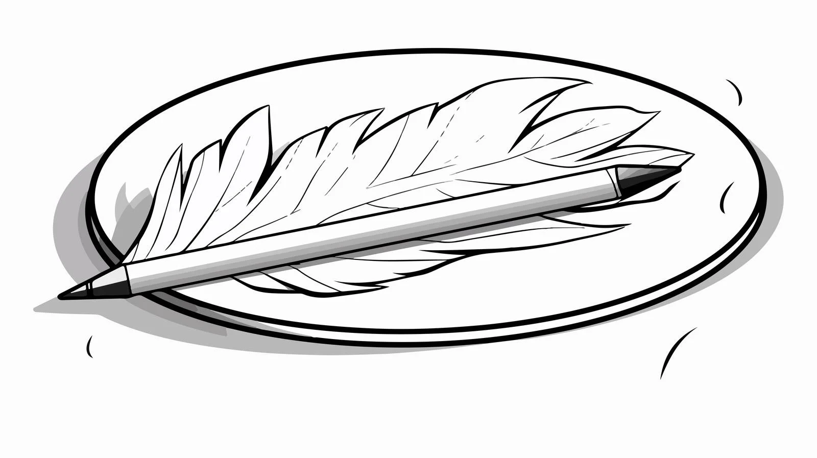 Circular Pencil Drawing Peeling Sticker — free download from Dotvec