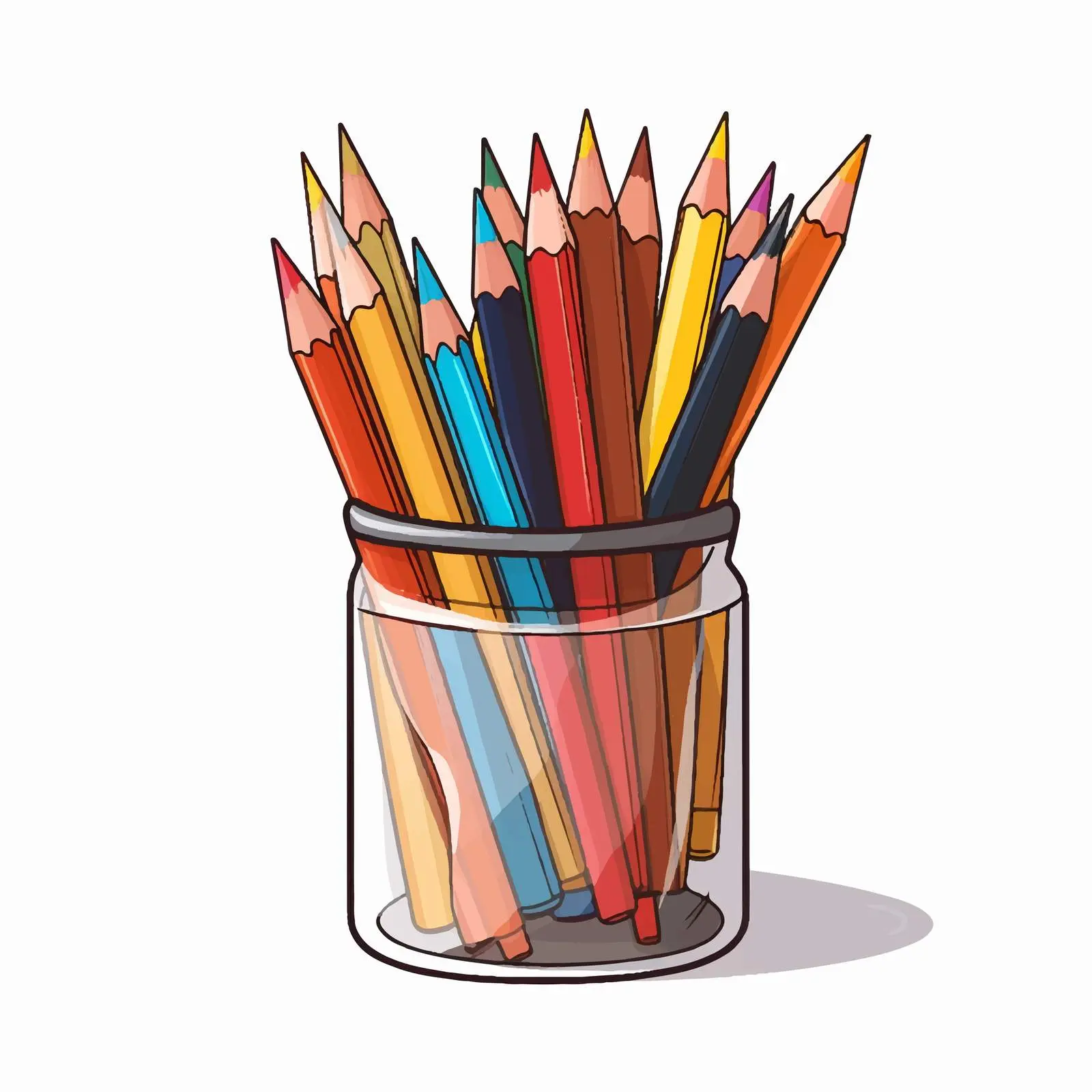 Cartoon Vector Illustration of Pencil Case — free download from Dotvec