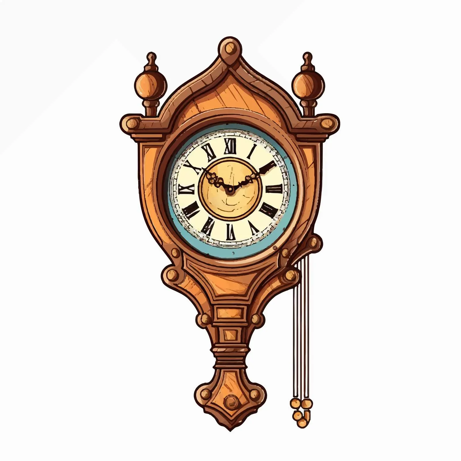 Cartoon Pendulum Clock Vector Illustration — free download from Dotvec