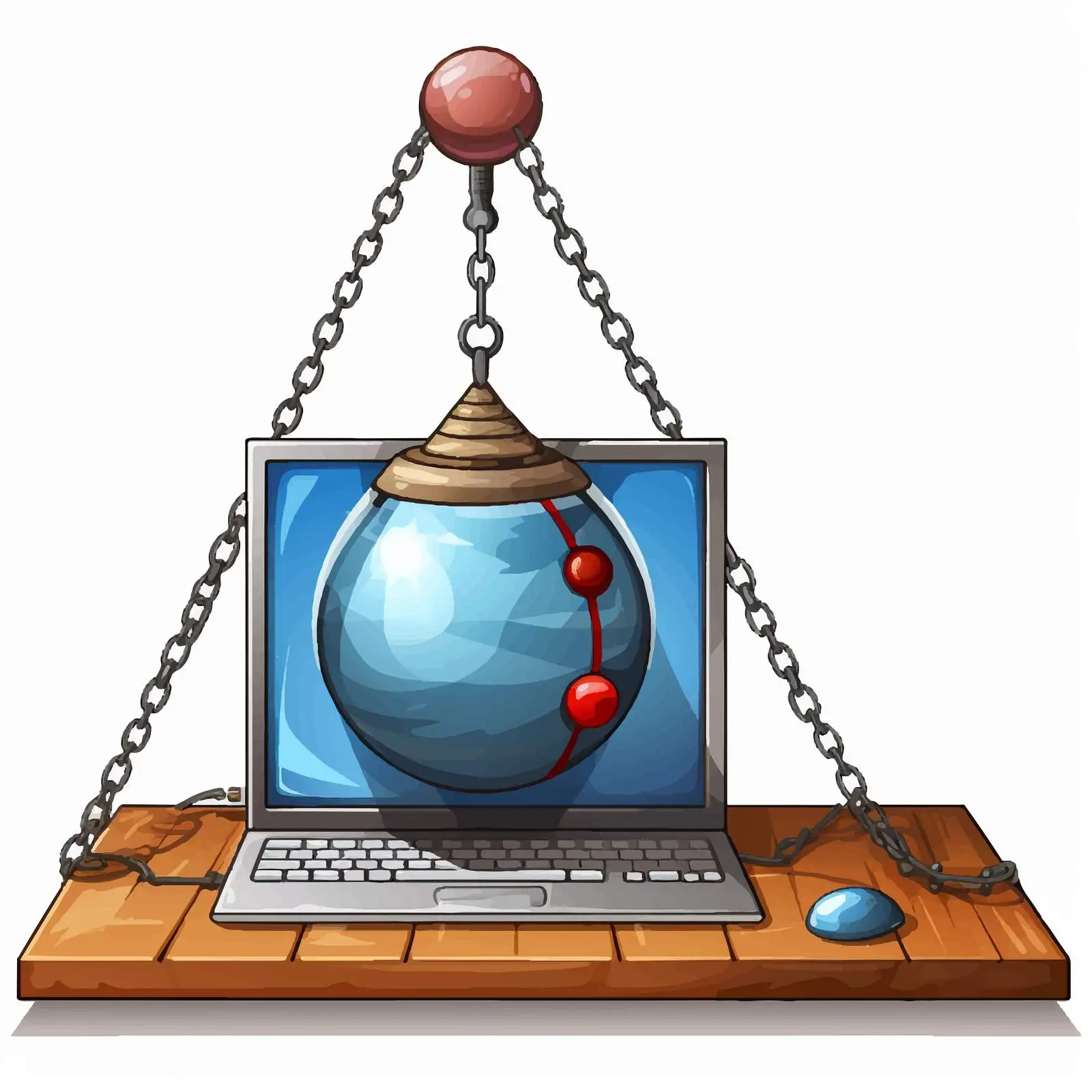 Pendulum Illustration for Computer Desktop — free download from Dotvec