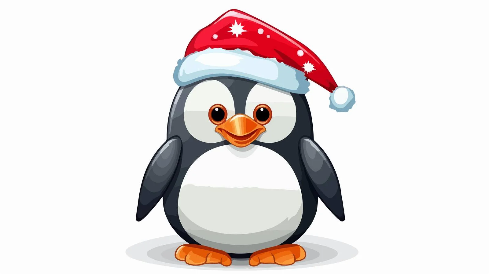Festive Penguin Cartoon Illustration — free download from Dotvec
