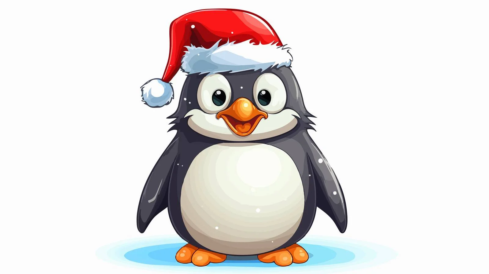 Festive Penguin Cartoon Illustration — free download from Dotvec