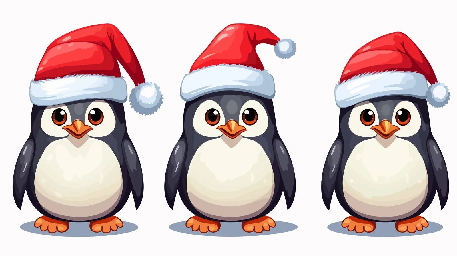 Festive Penguin Cartoon Illustration — free download from Dotvec