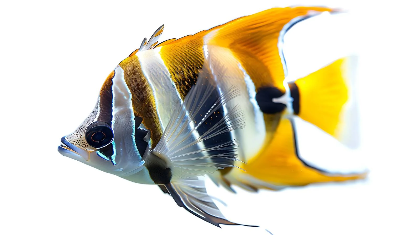 Colorful Pennant Coral Fish Swimming — free download from Dotvec