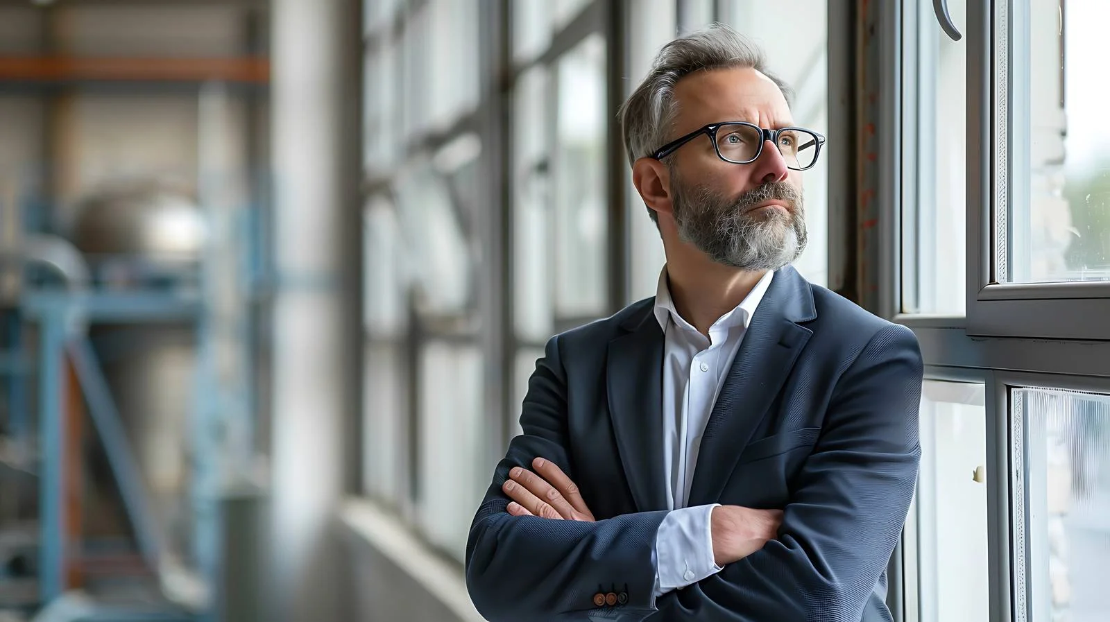 Contemplative Factory Businessman — free download from Dotvec