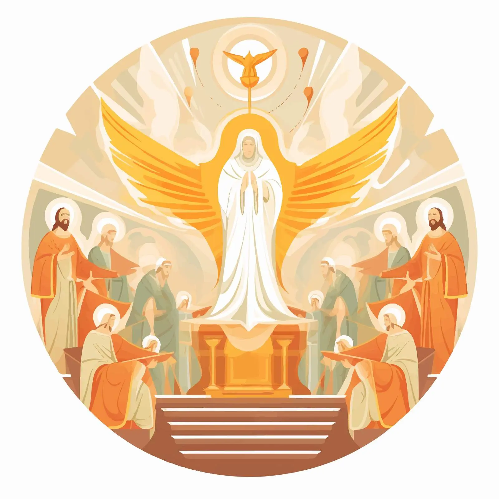 The Descent of the Holy Spirit on Pentecost — free download from Dotvec