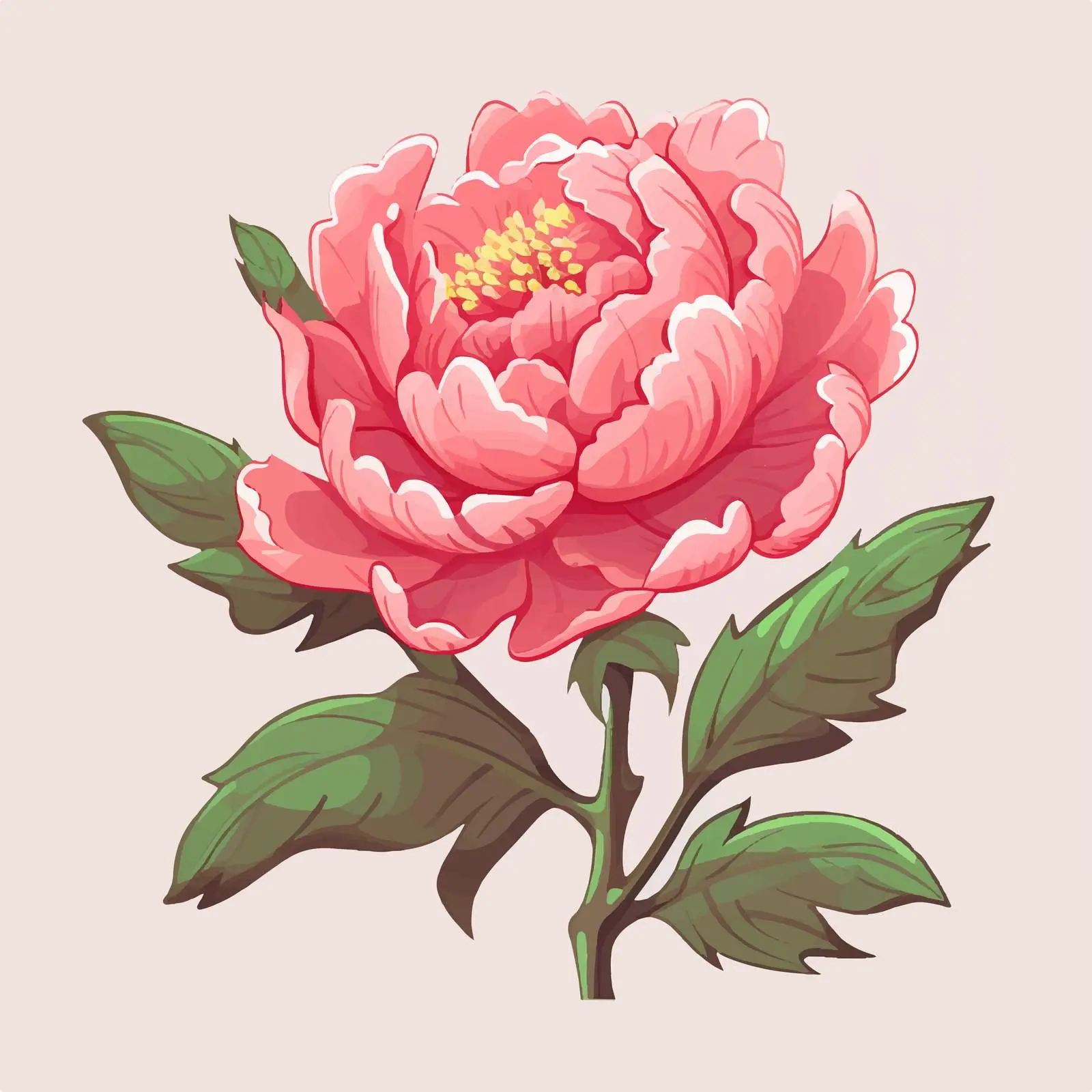Beautiful Pink Peony Floral Vector Design — free download from Dotvec