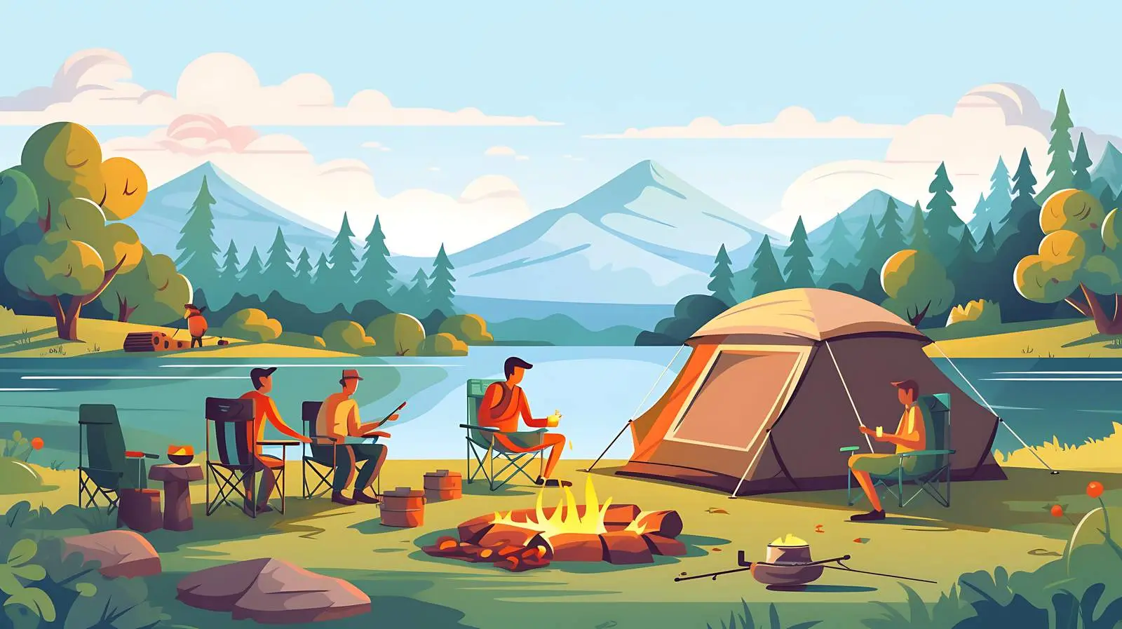 Family Camping Adventure — free download from Dotvec