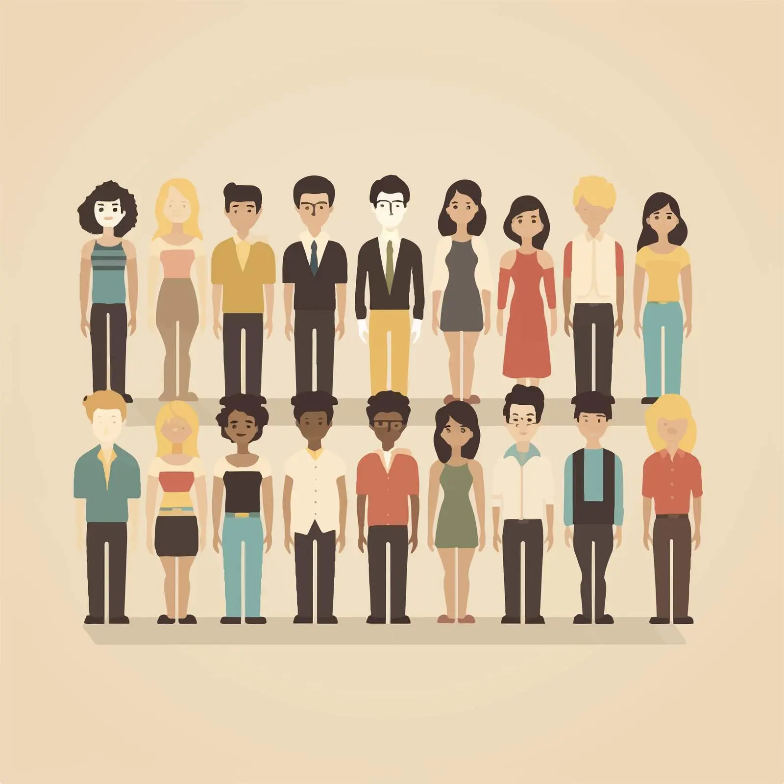 People Vector Design on Beige Background — free download from Dotvec