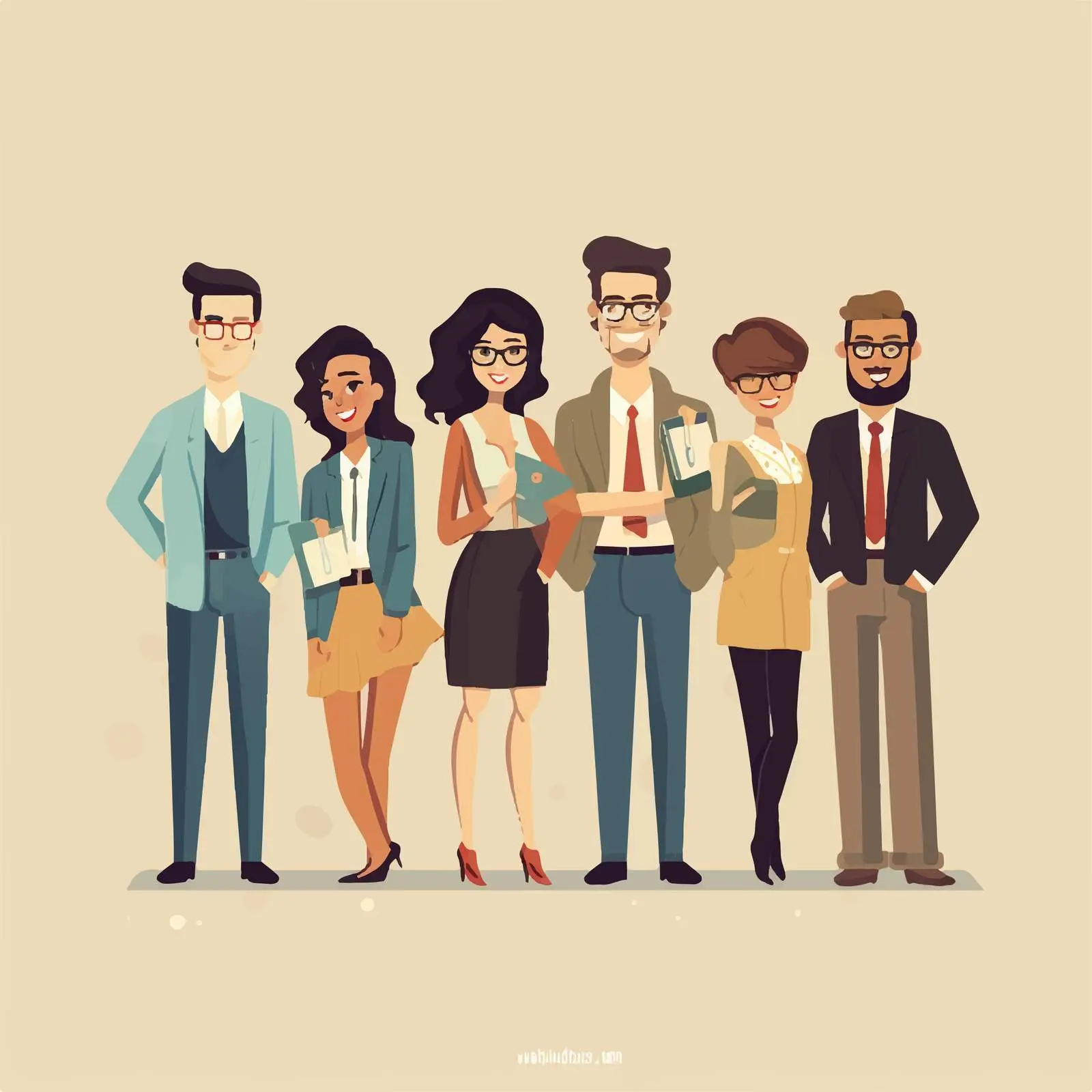 People Design with Beige Background Vector Illustration — free download from Dotvec