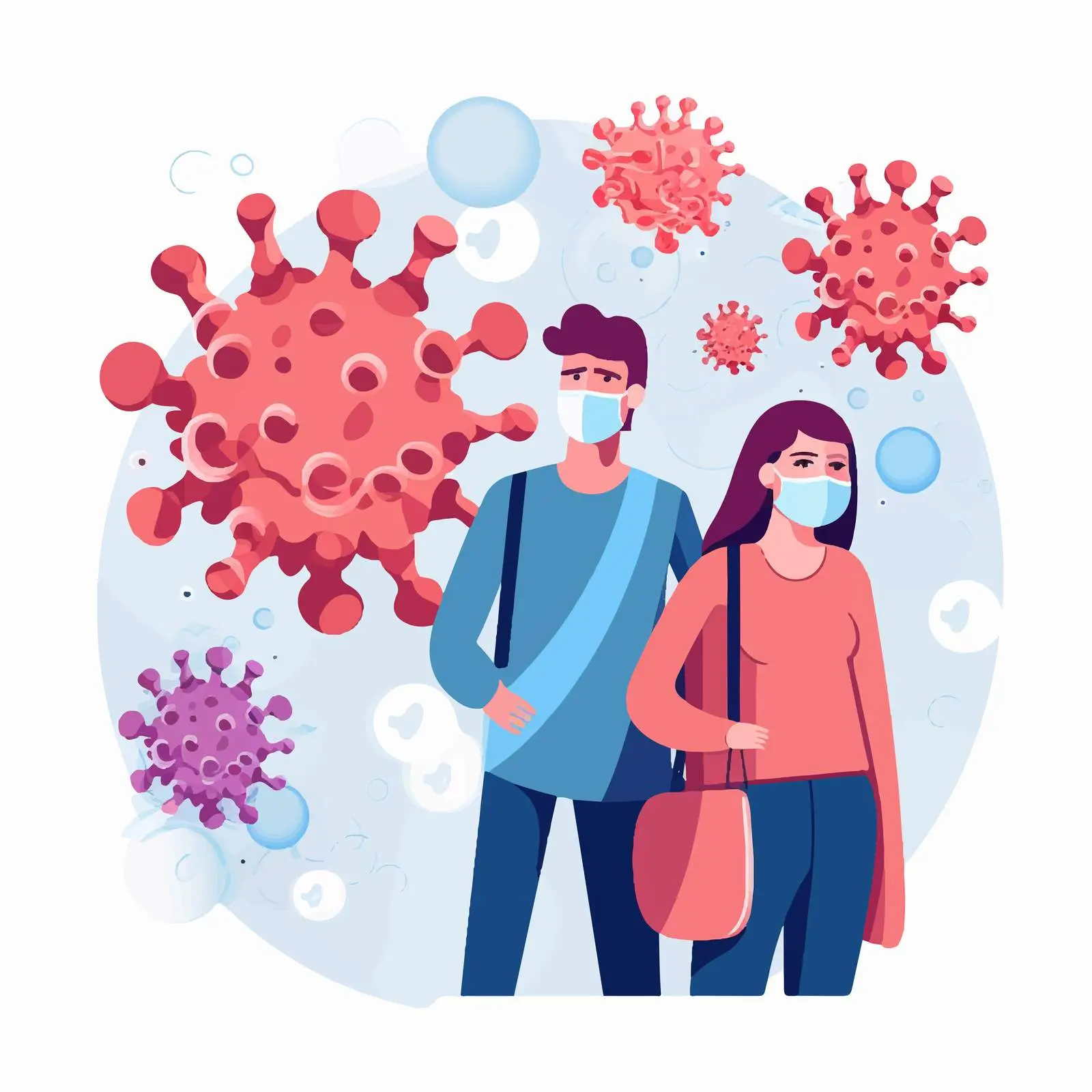 People Battling Virus with Face Masks — free download from Dotvec