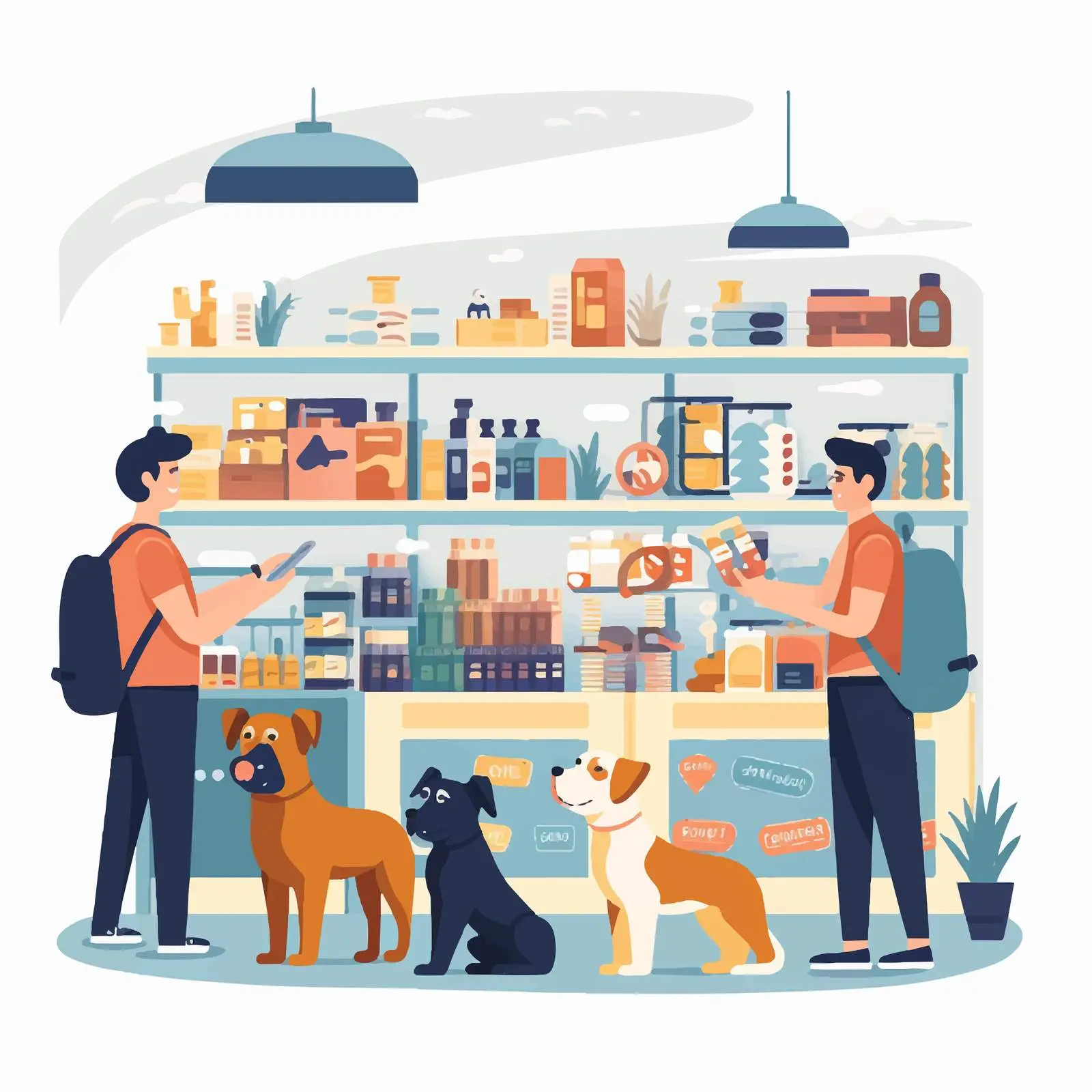 Pet Store Buyers Selecting Dog Food — free download from Dotvec