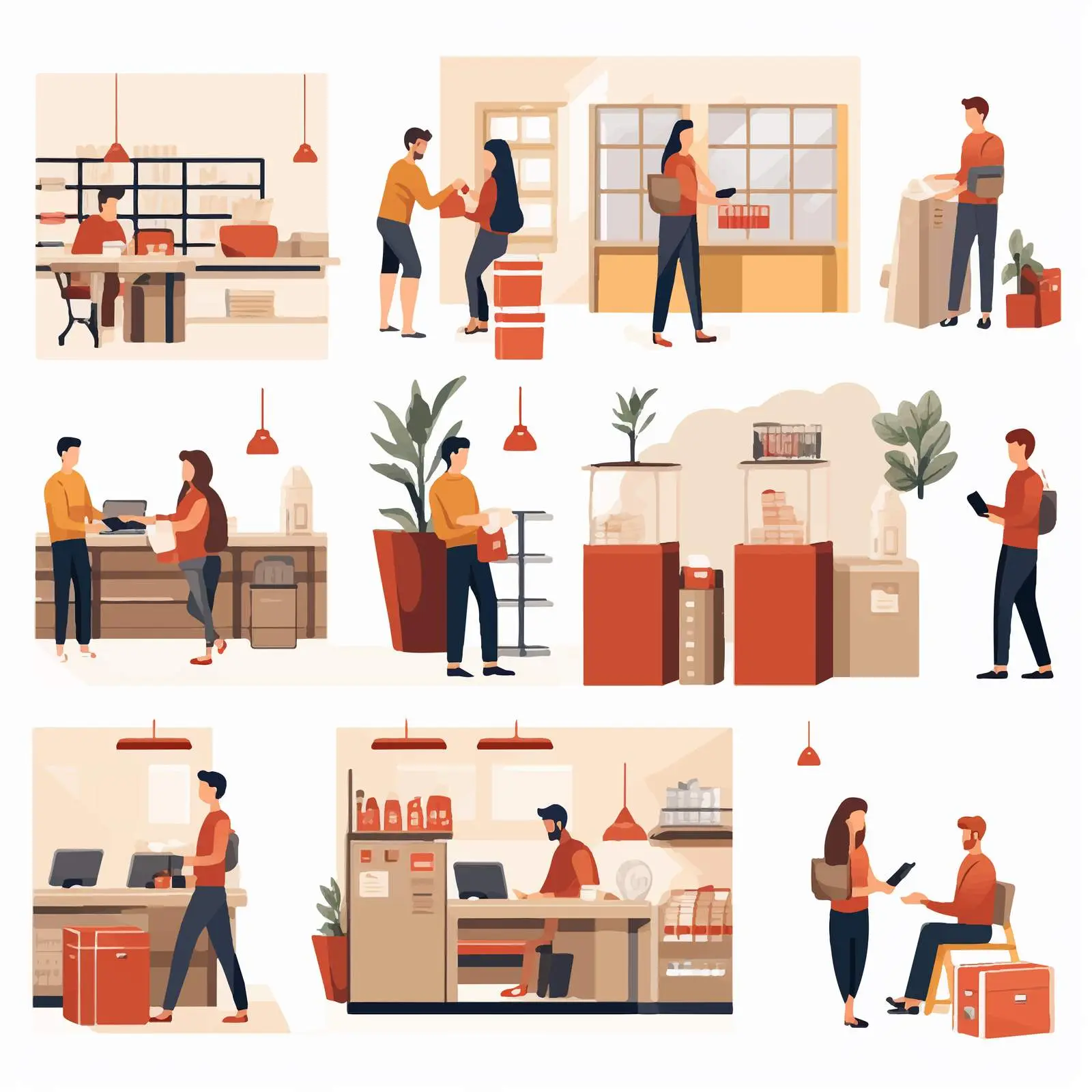 People at Post Offices and Postal Services — free download from Dotvec