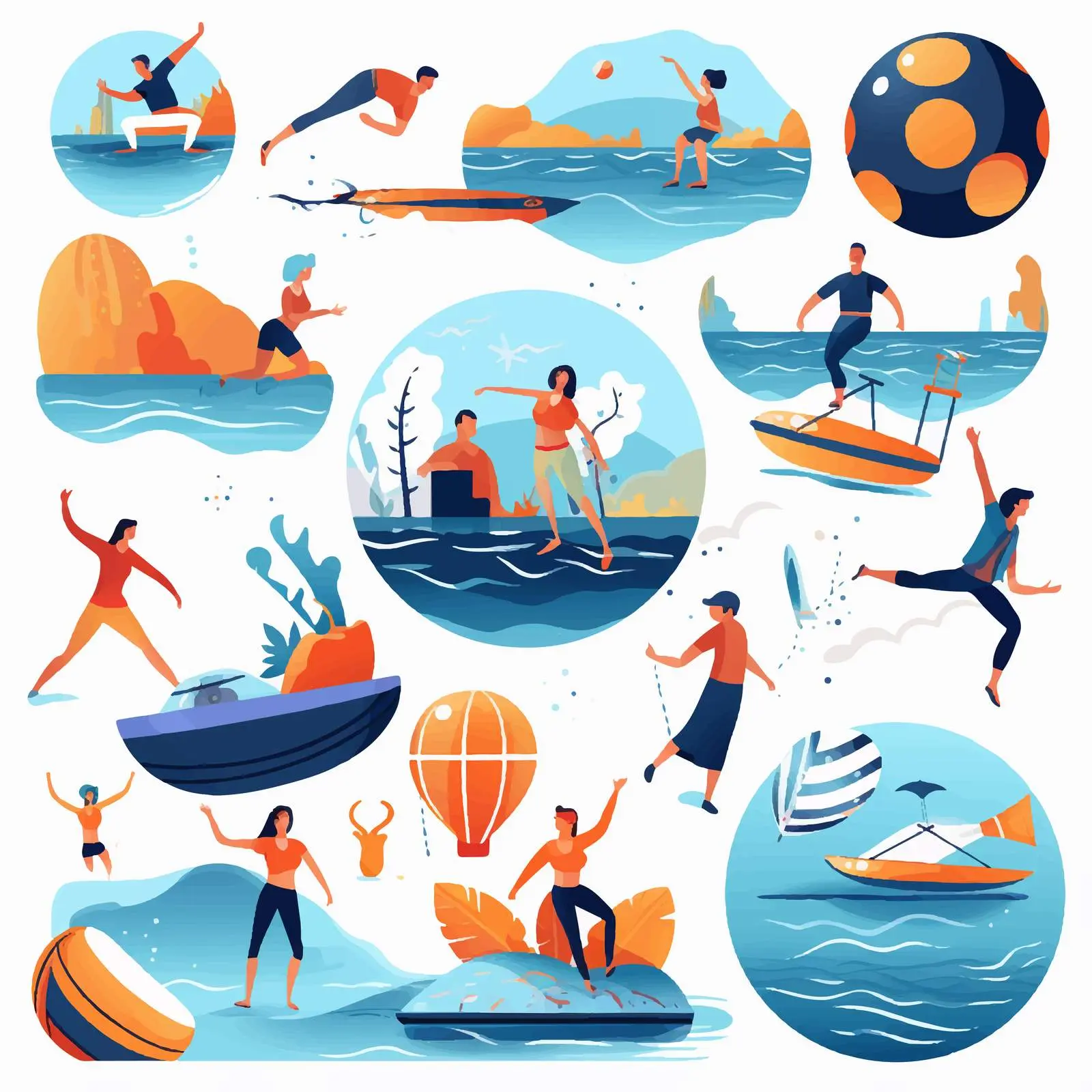 Men Engaging in Activities in the Ocean — free download from Dotvec