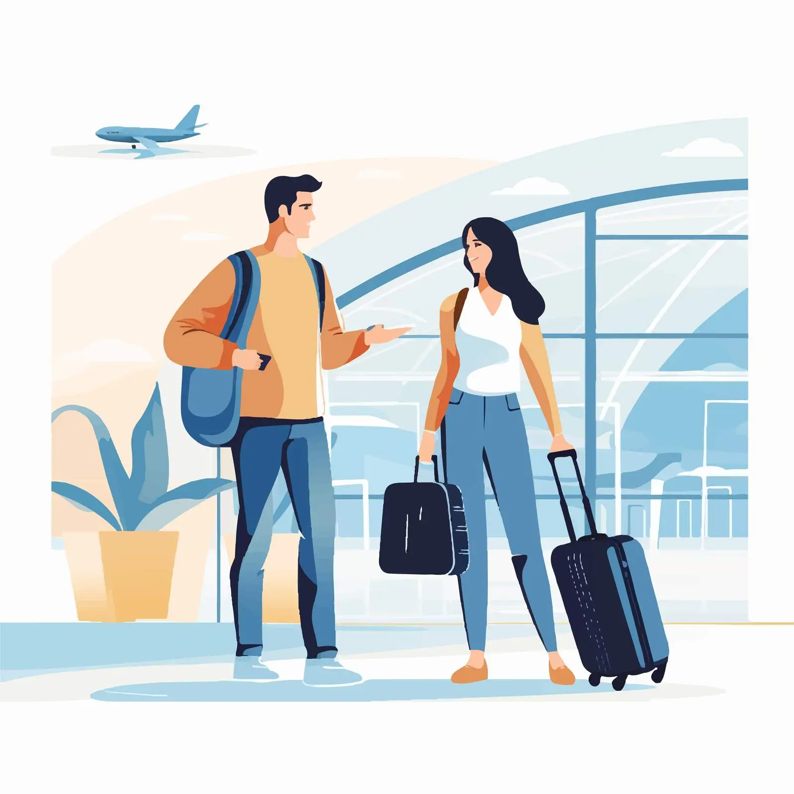 Airport Passengers Departing for Their Journey — free download from Dotvec