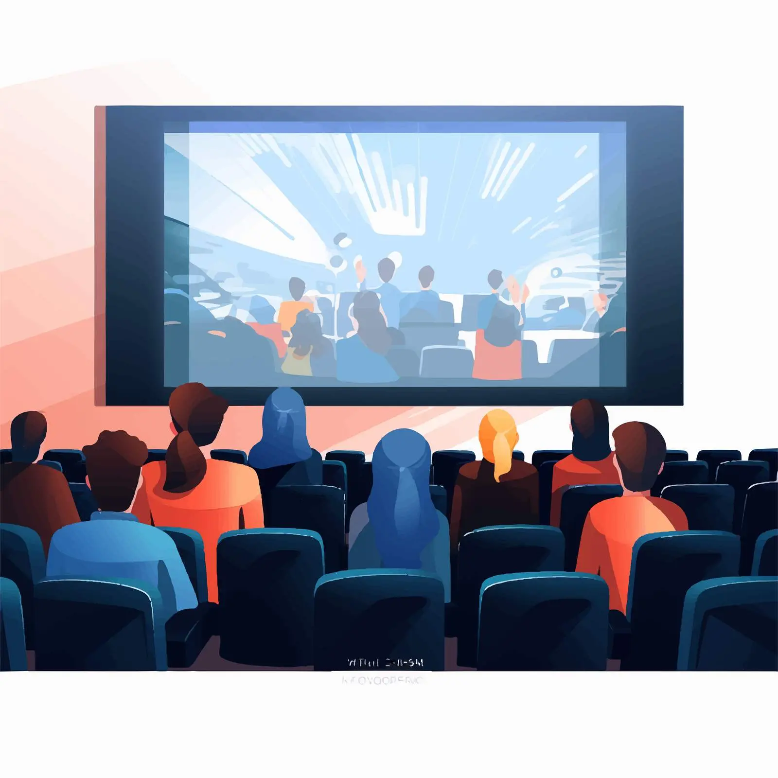 Audience Enjoying Film in Cinema Hall – free community event image from Dotvec