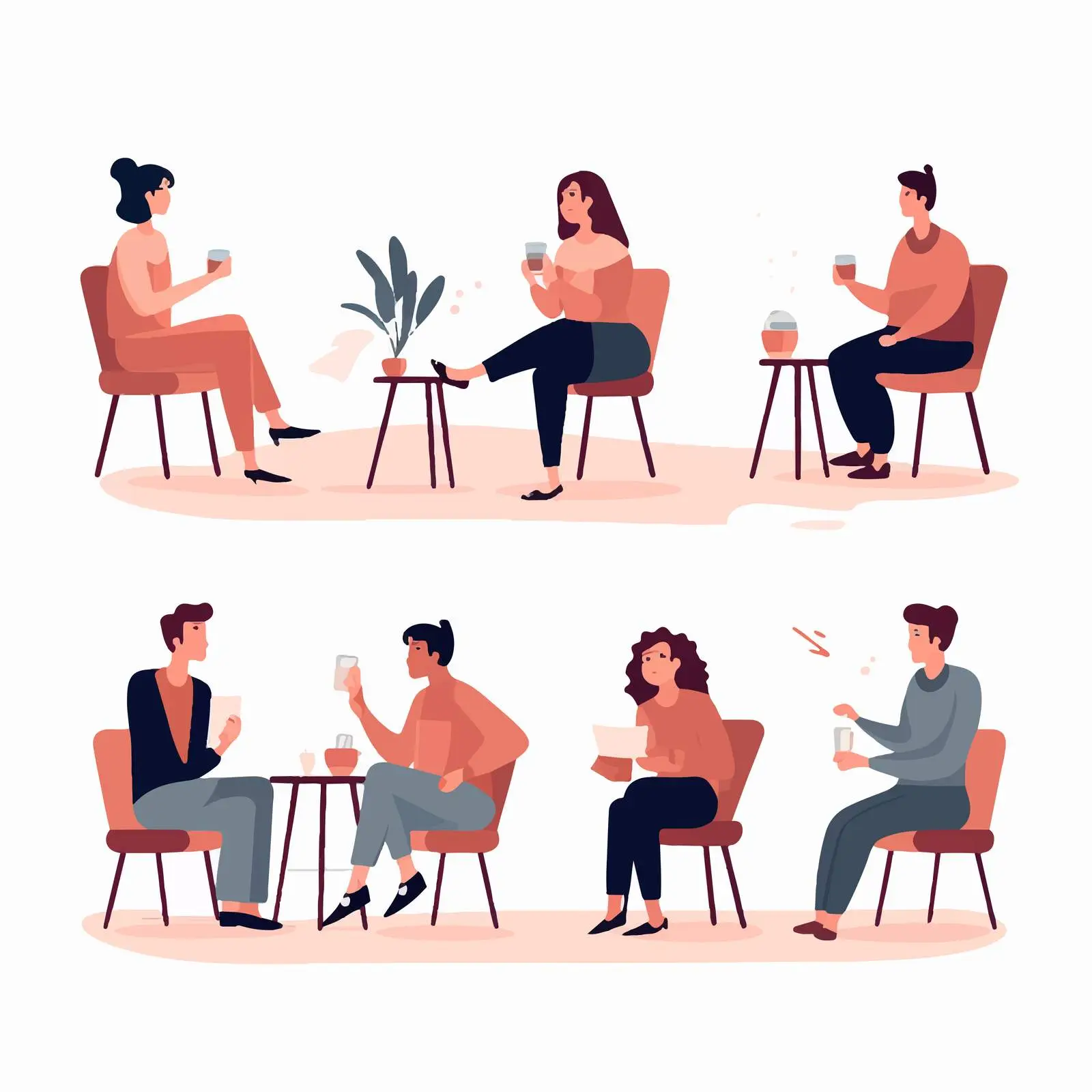 Casual Conversation Among Friends Sitting — free download from Dotvec