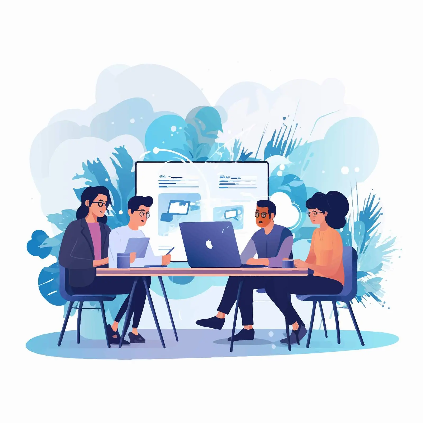 People Using Technology for Online Meetings – free video image from Dotvec