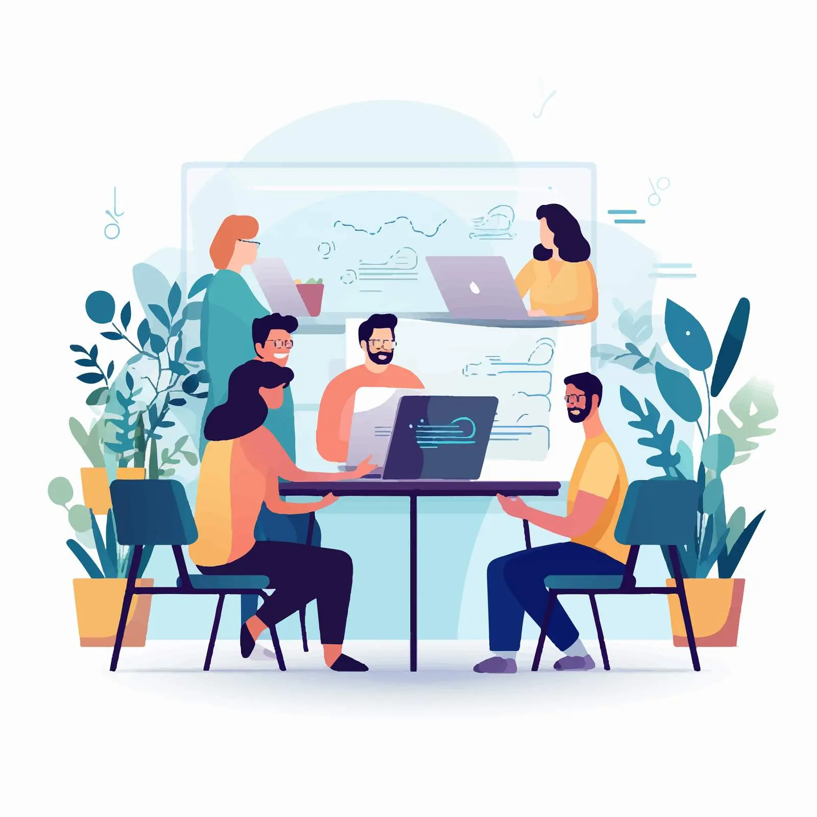 Online Meeting Technology in Workplaces – free video image from Dotvec