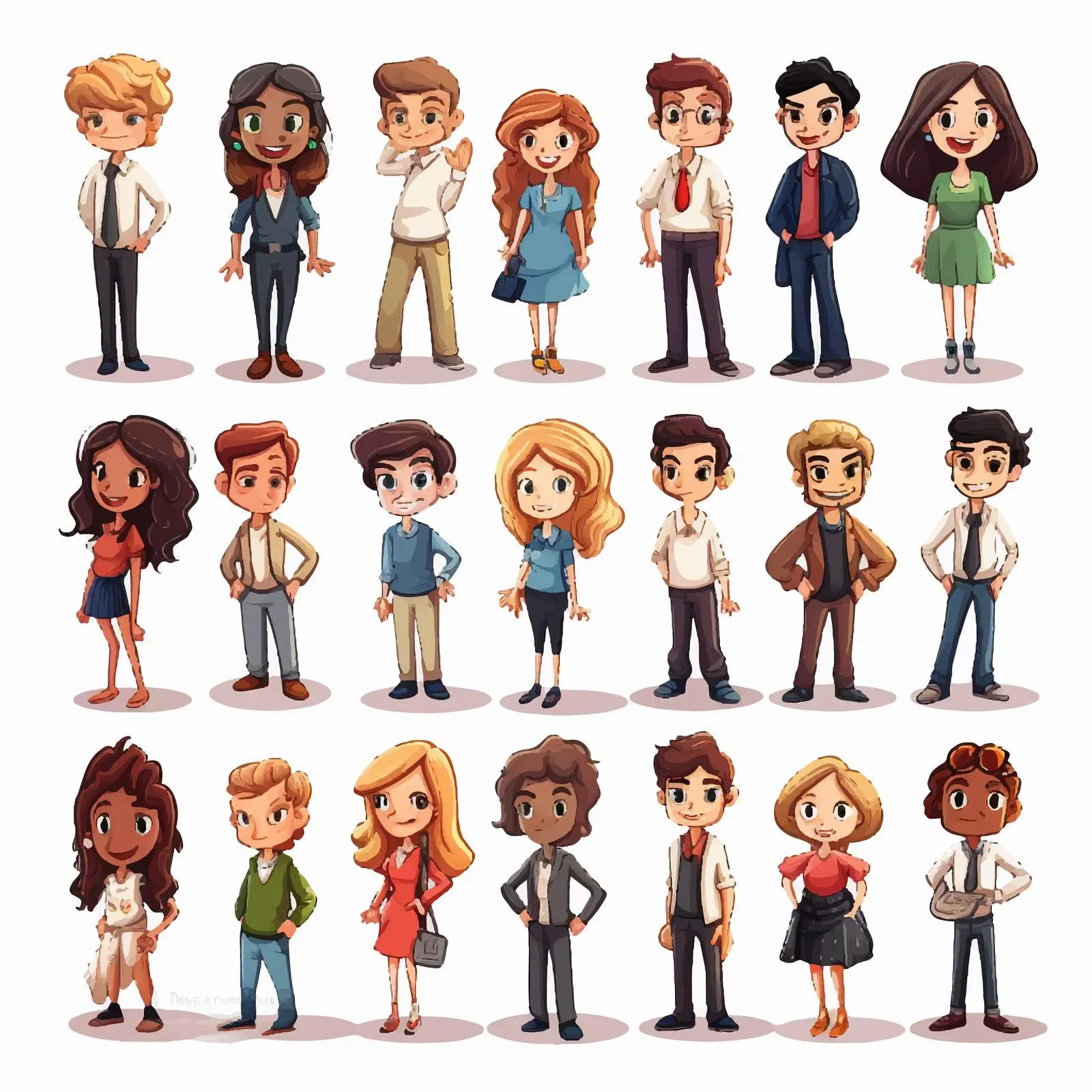 Cartoon People Vector Illustration Graphic Design — free download from Dotvec