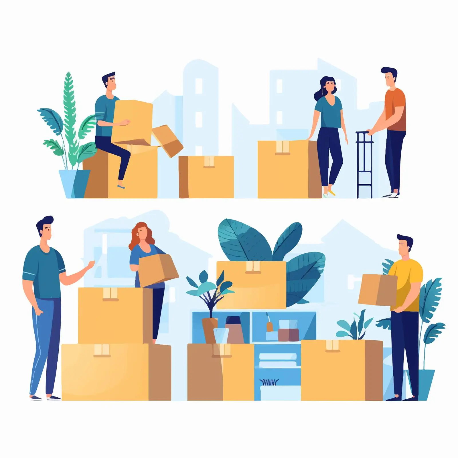 Family Packing for Relocation with Boxes — free download from Dotvec