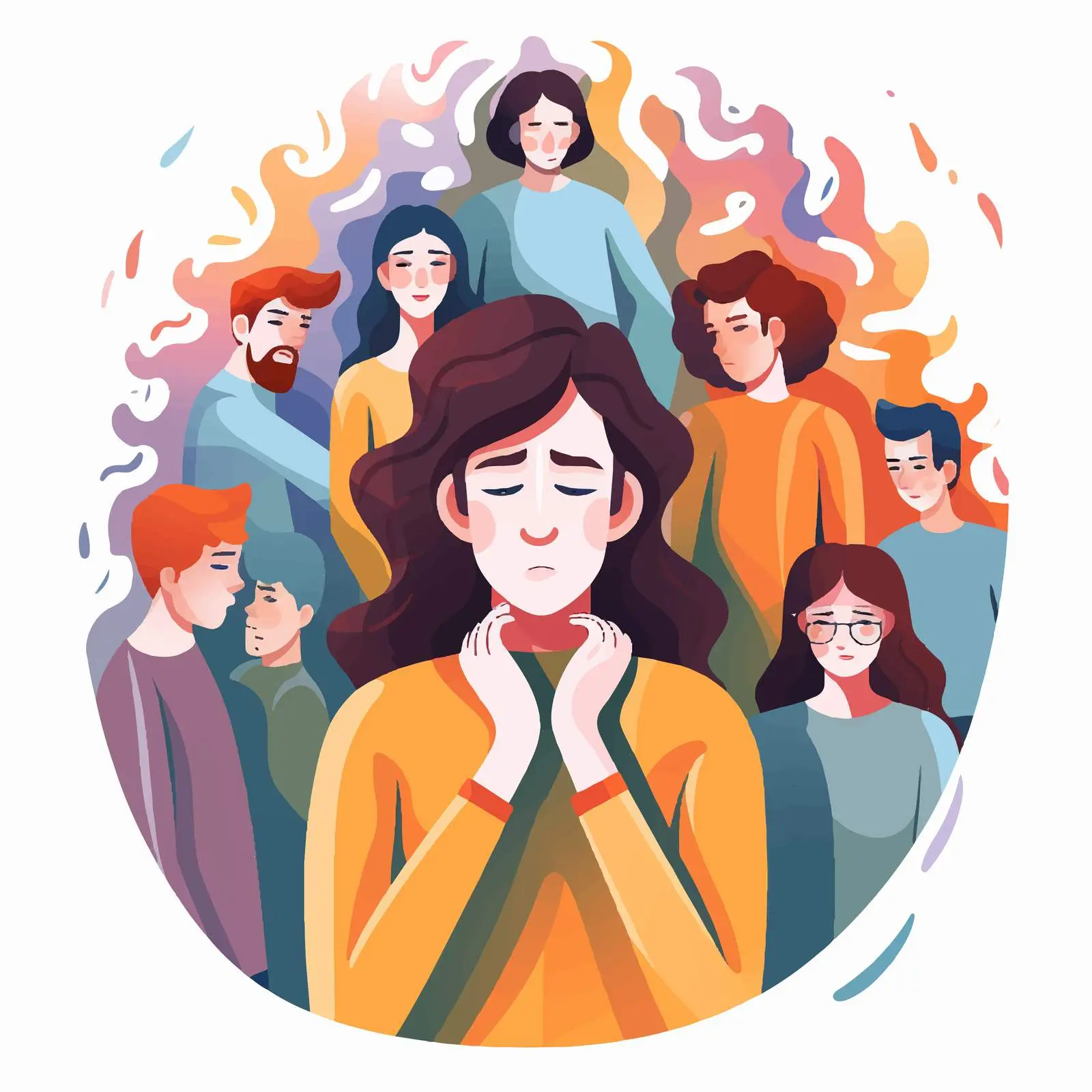 Mental Health Support and Psychological Disorders Vector — free download from Dotvec