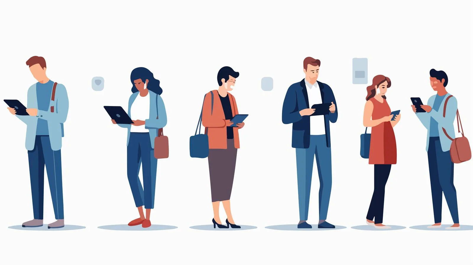 Diverse Individuals Using Various Tech Devices — free download from Dotvec