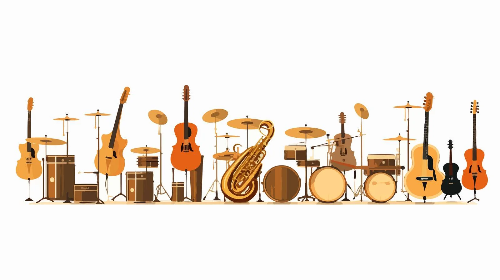 Diverse Ensemble of Musical Instruments — free download from Dotvec