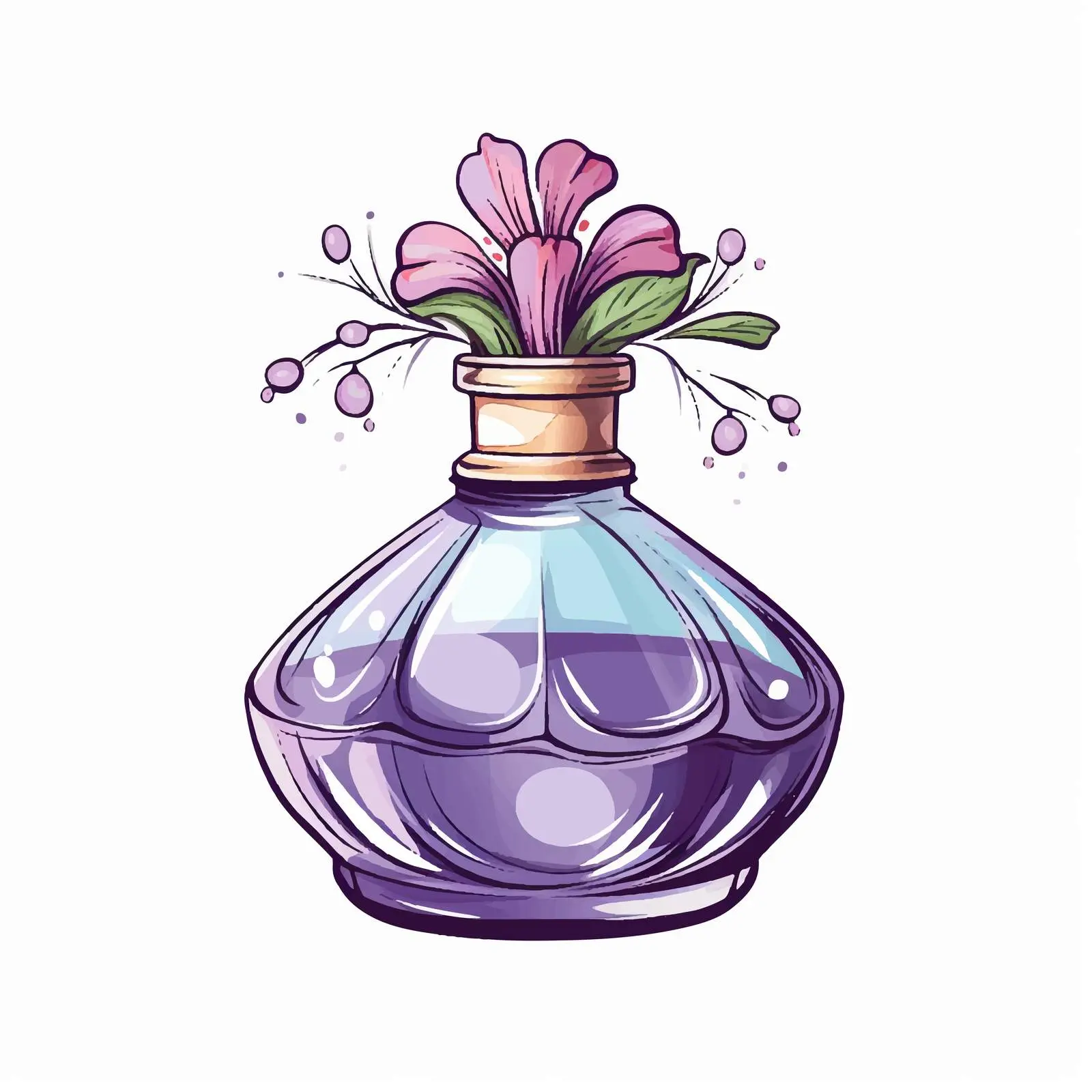 Hand Drawn Perfume Bottle Vector Design – free perfume image from Dotvec
