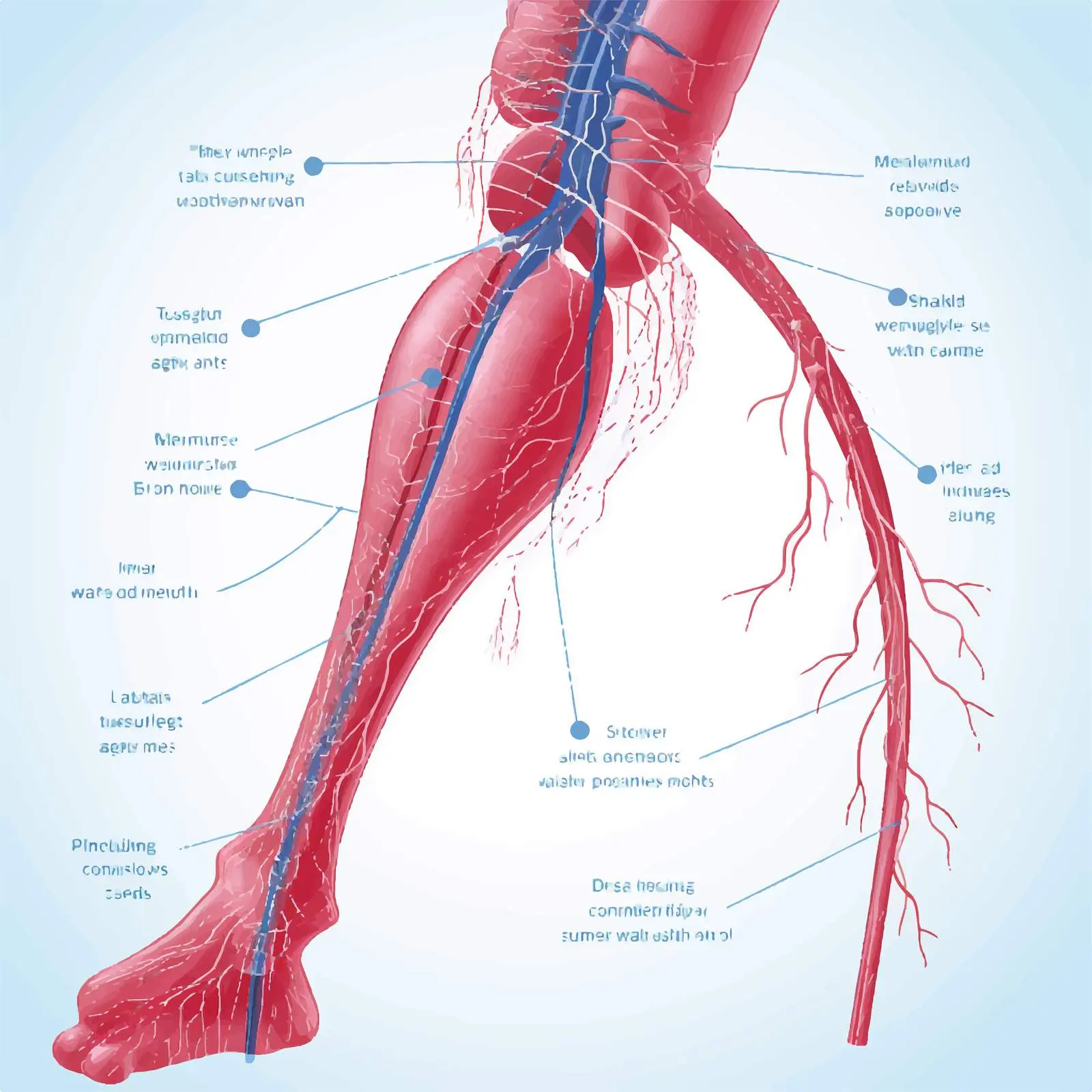 Peripheral Arterial Disease Diagram Illustration — free download from Dotvec