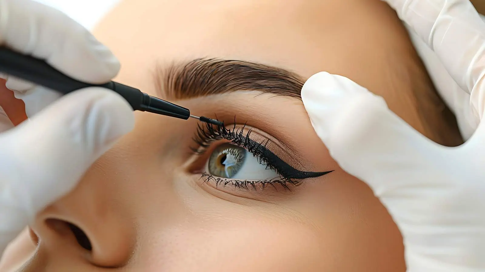 Permanent Makeup Eyebrows on Beautiful Woman — free download from Dotvec