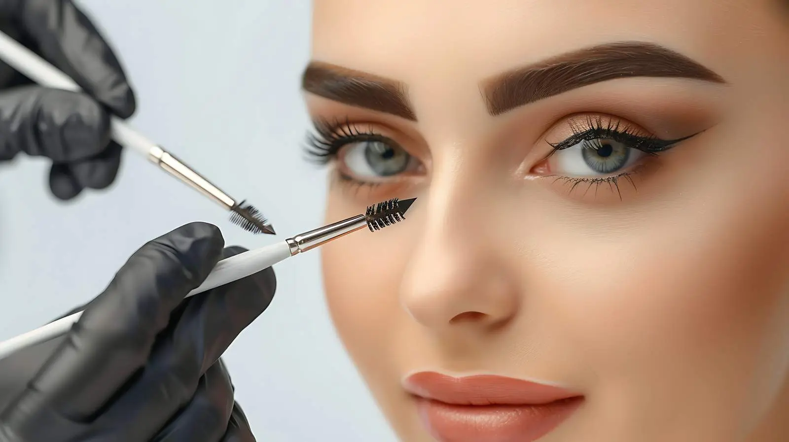 Stunning Permanent Eyebrow Makeup on Woman — free download from Dotvec