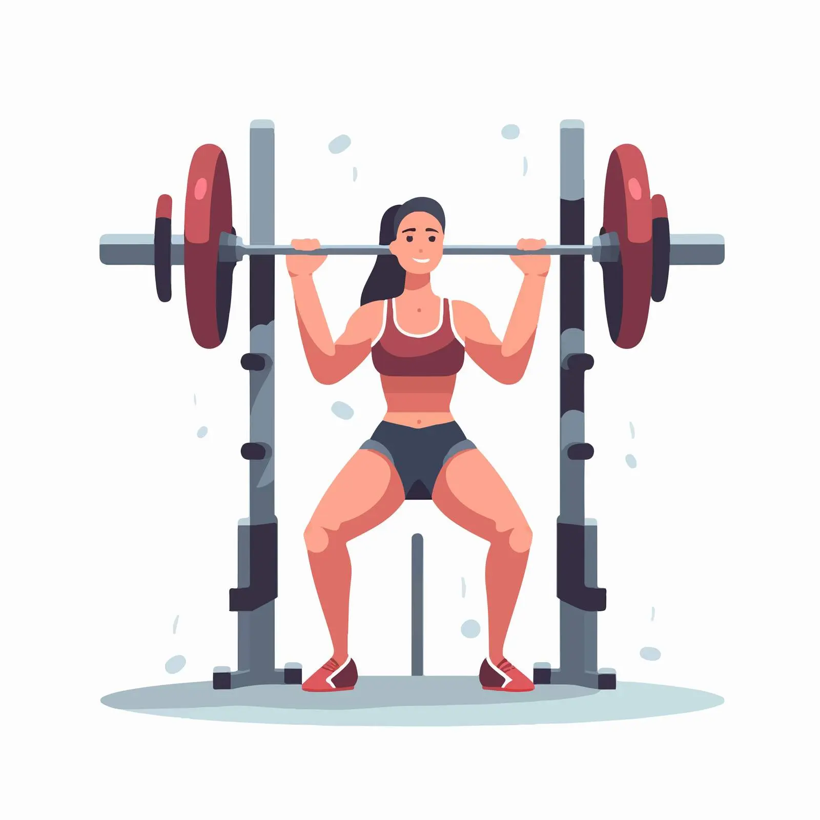 Person Performing Smith Machine Squat with Weights – free intensity image from Dotvec