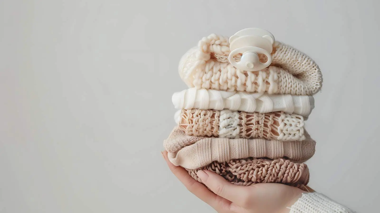 Elegant Newborn Baby Clothes Held in Hand – free fashion for infants image from Dotvec