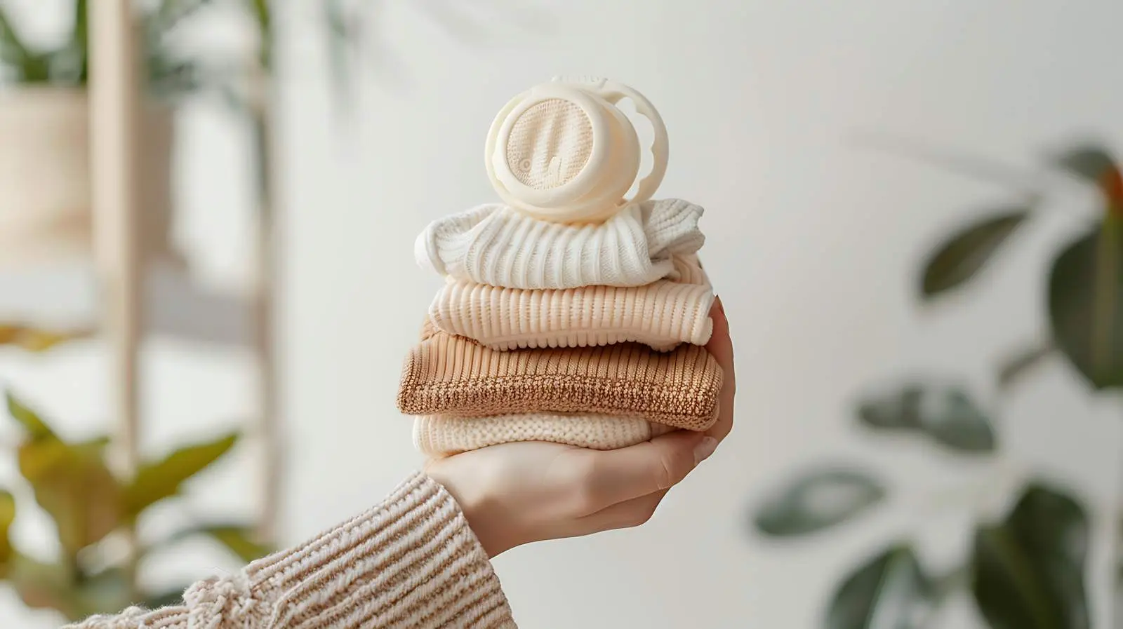 Elegant Newborn Baby Clothes Stacked for Display — free download from Dotvec