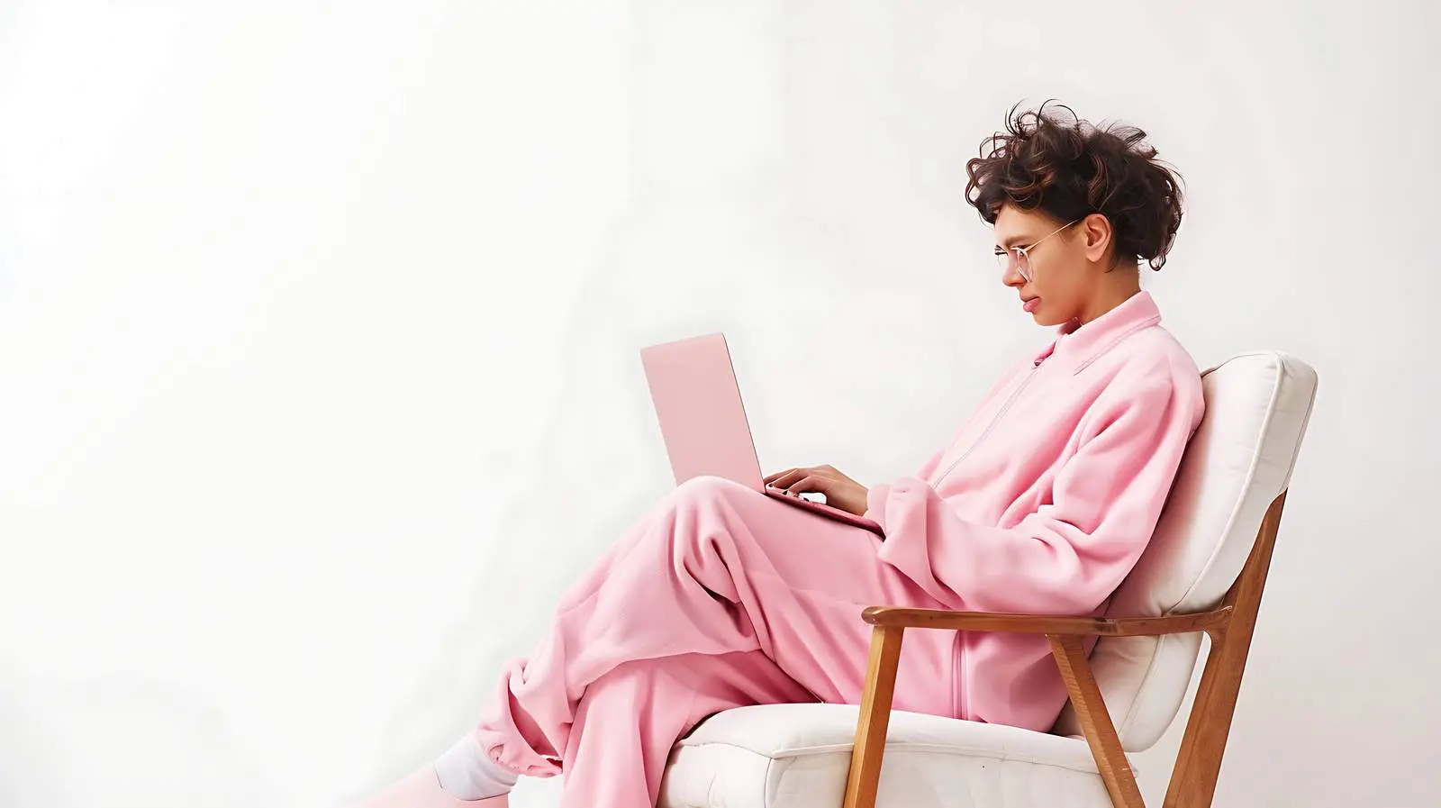 Person in Pastel Clothes Working in Lounge Chair – free phone usage image from Dotvec