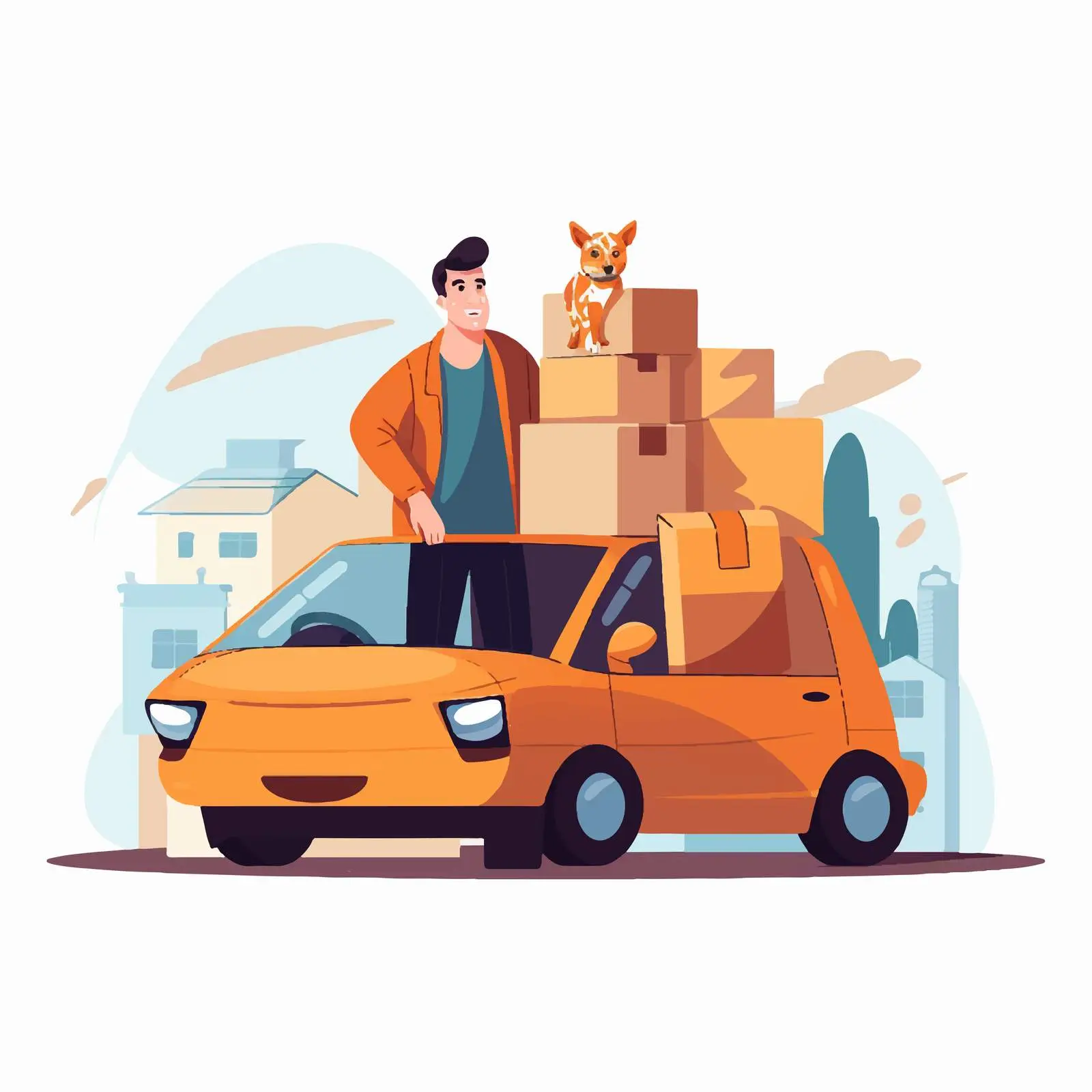 Person Carrying Cardboard Boxes for Moving – free inventory image from Dotvec