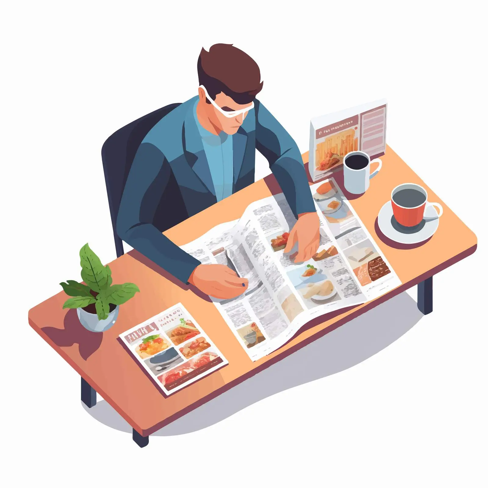 Person Reading Periodical and Business Publication — free download from Dotvec