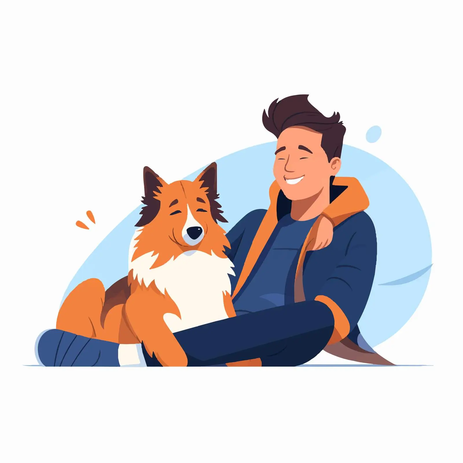 Person Relaxing with Cute Dog — free download from Dotvec