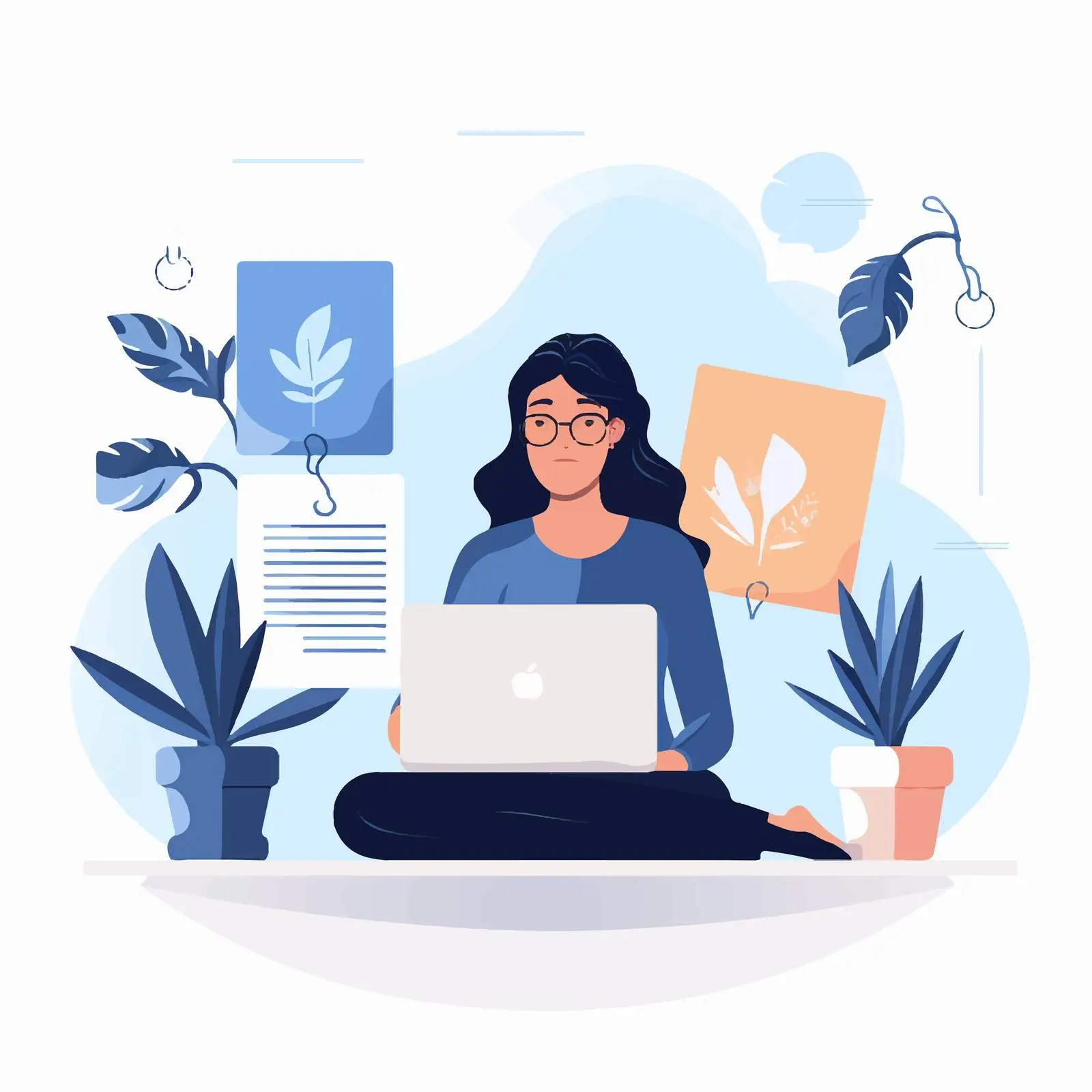 Student Choosing Answers in Online Test — free download from Dotvec