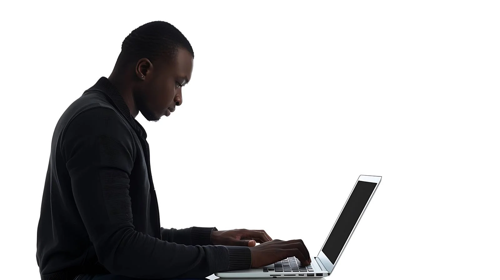 Professional Laptop User on White Background — free download from Dotvec