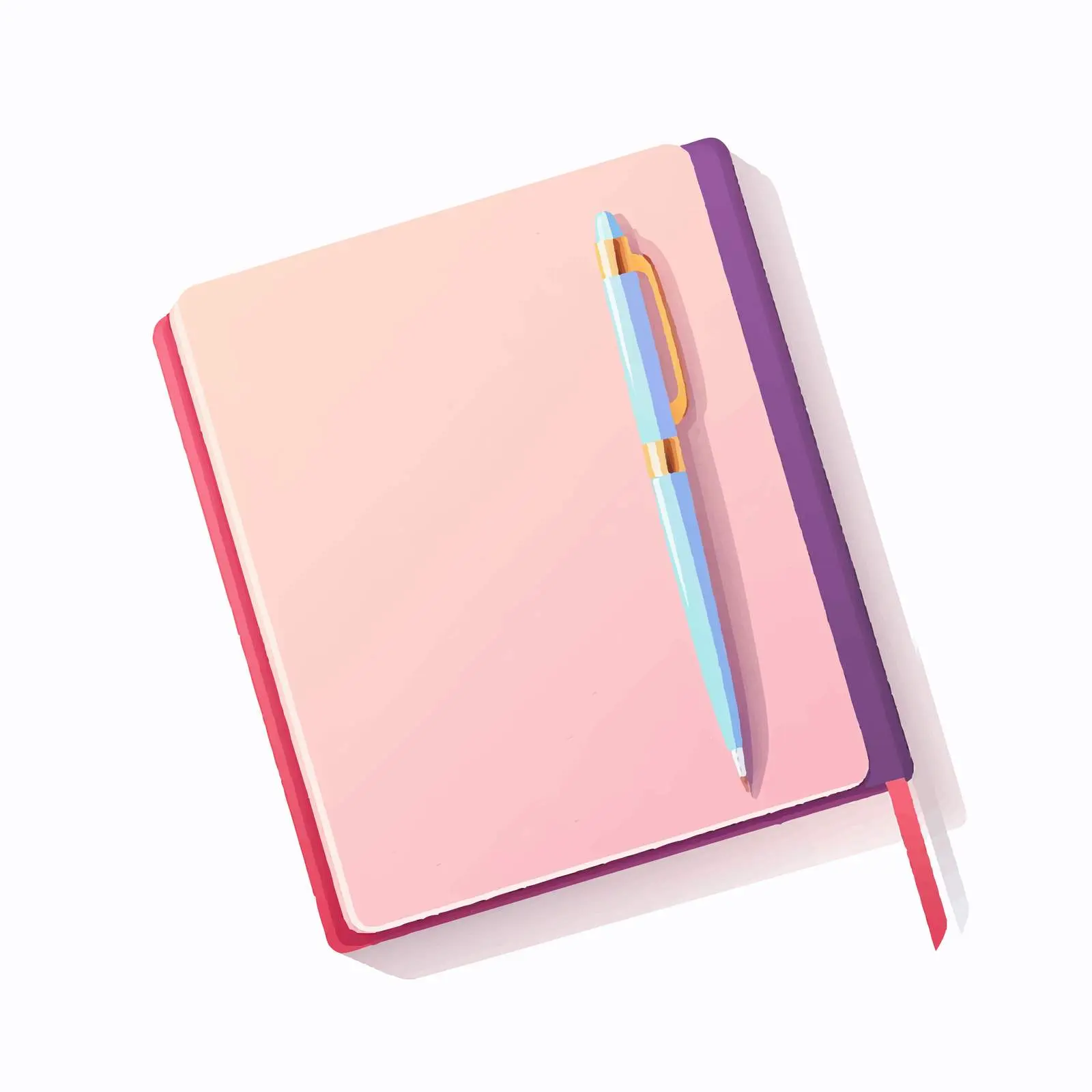 Personal Diary Notebook with Bookmark Design – free professional use image from Dotvec