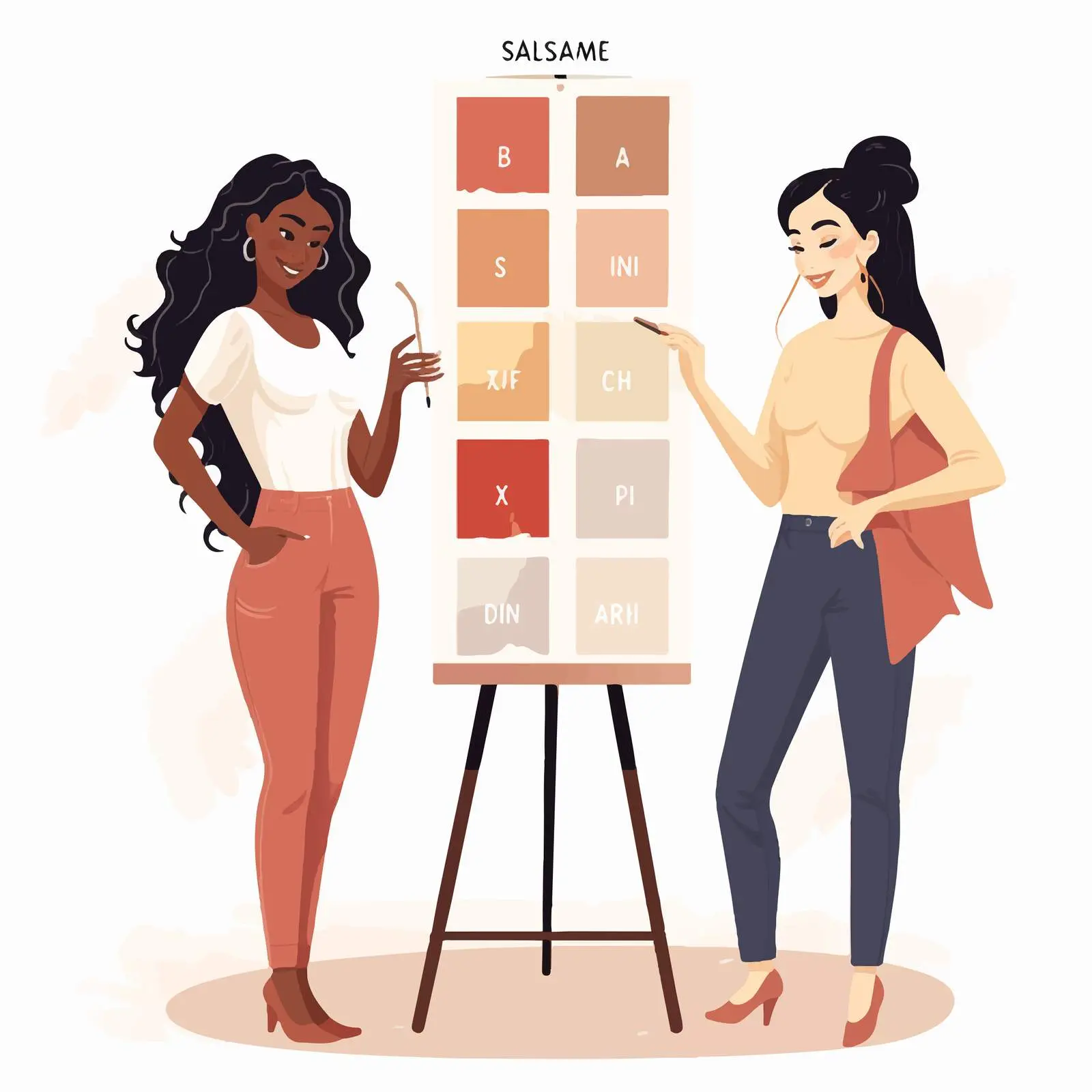 Personal Stylist Analyzing Color Complexion Types – free wardrobe planning image from Dotvec