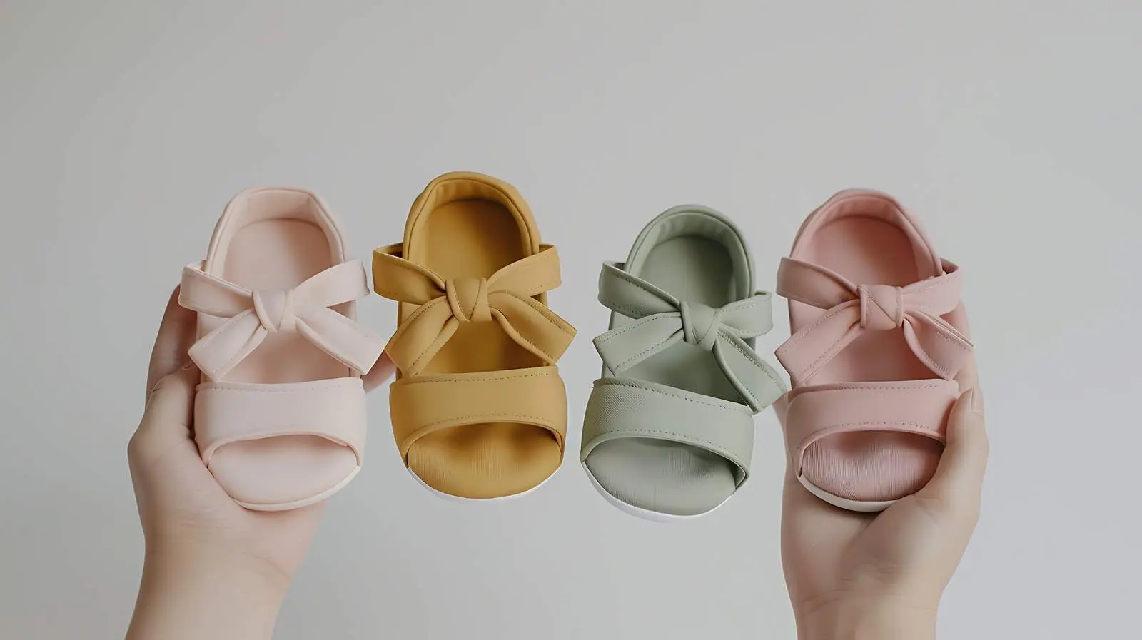 Adorable Baby Sandals Held by Parents — free download from Dotvec